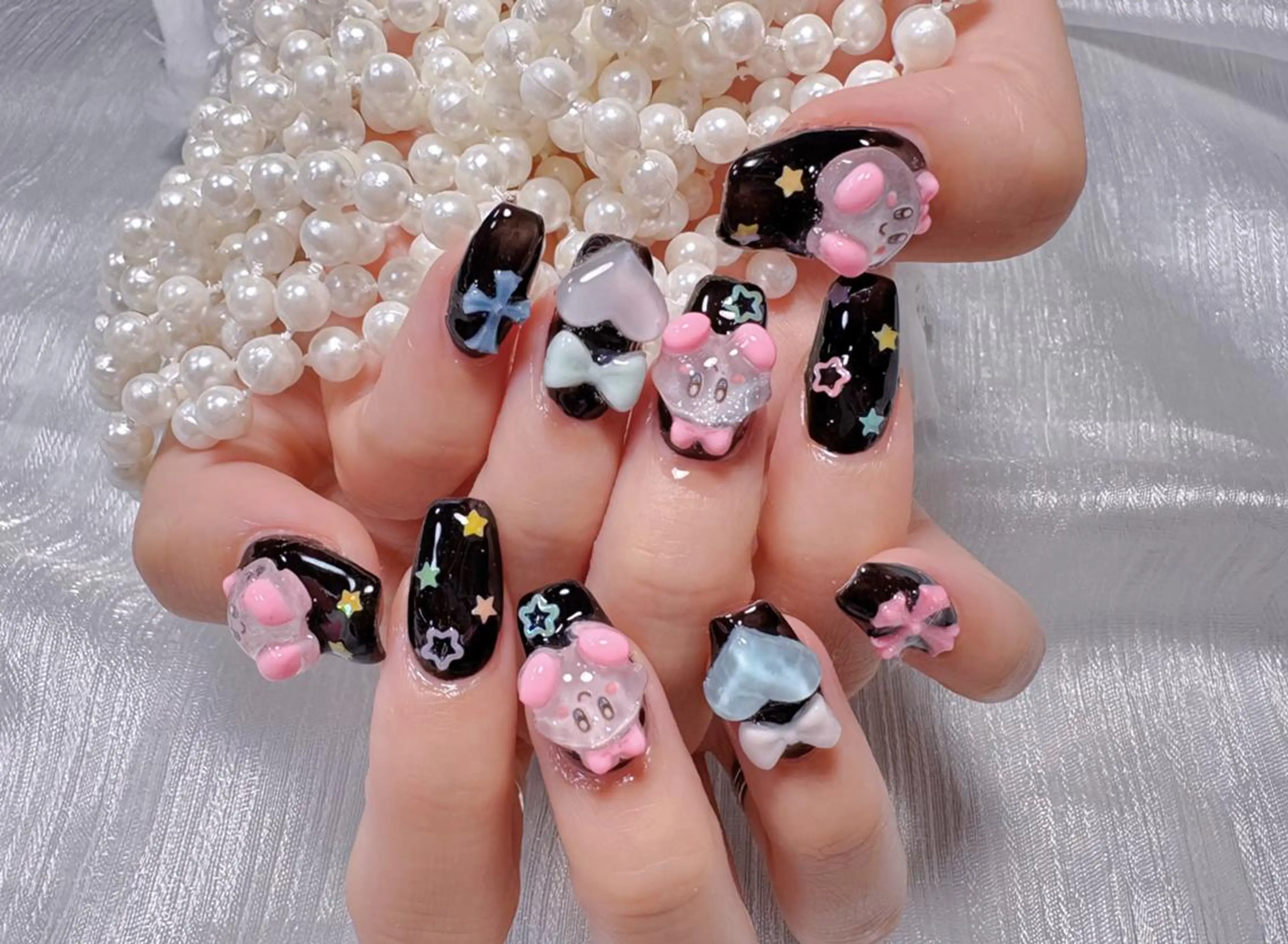 ネイル ハンドネイル 🎀鈴音🎀 ワンホンネイルのネイルデザイン