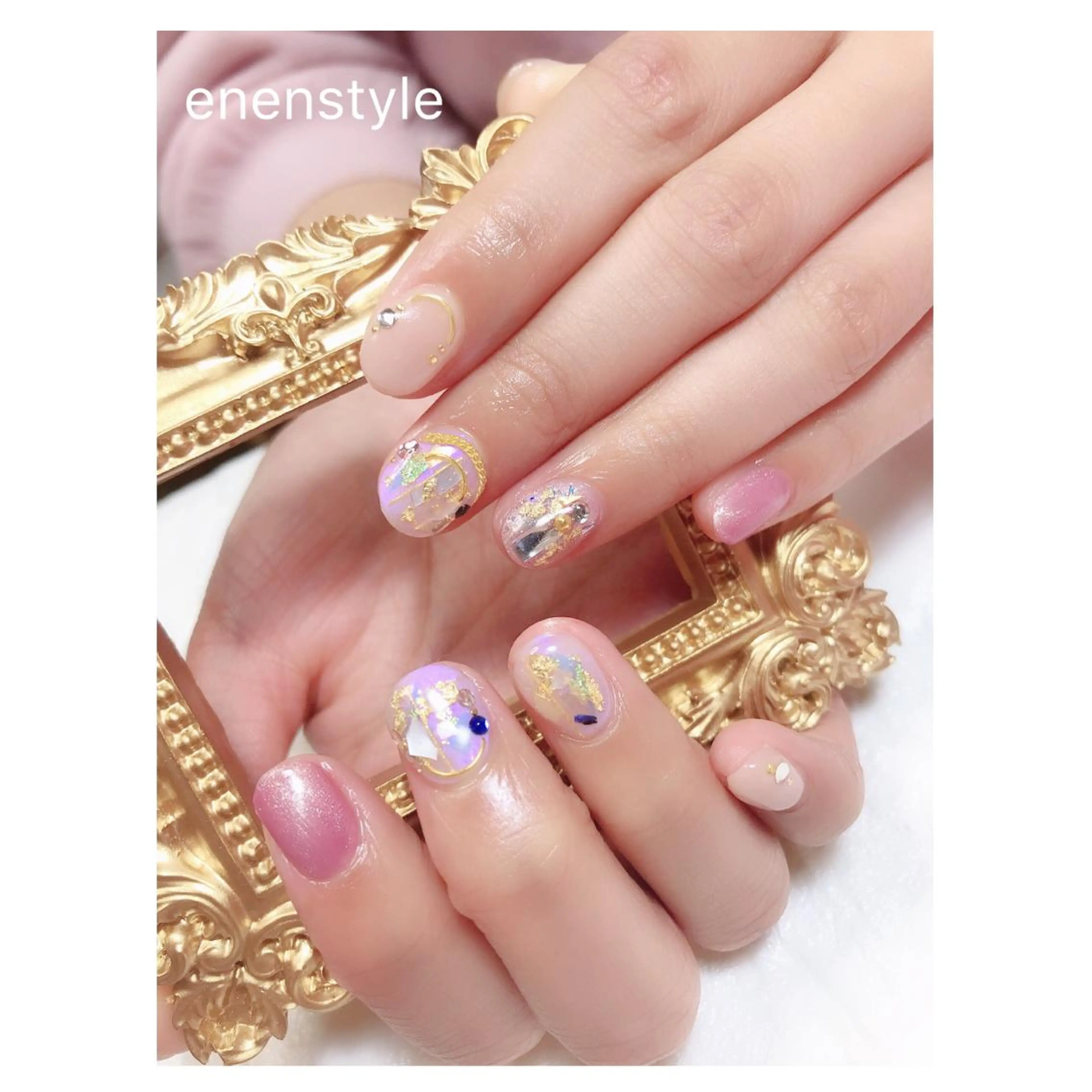 ショート ネイル ジェルネイル ニュアンスネイル オフィスネイル シンプルネイル 👑enen style👑のネイルデザイン