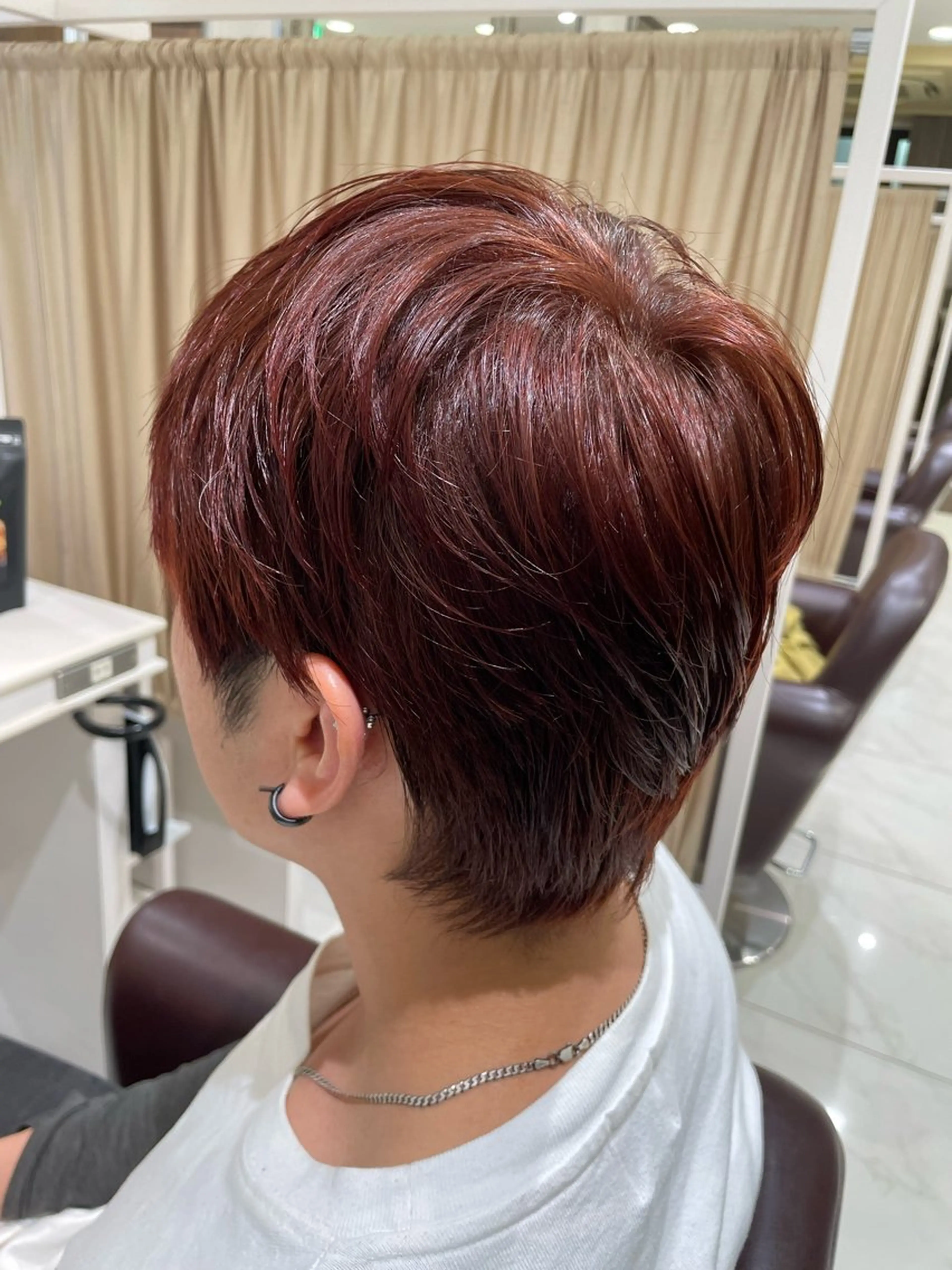 カラー メンズ メンズブリーチ ブリーチ ダブルカラー ブリーチなしカラー レッドカラー 前田 夏実/メンズカットのヘアスタイル