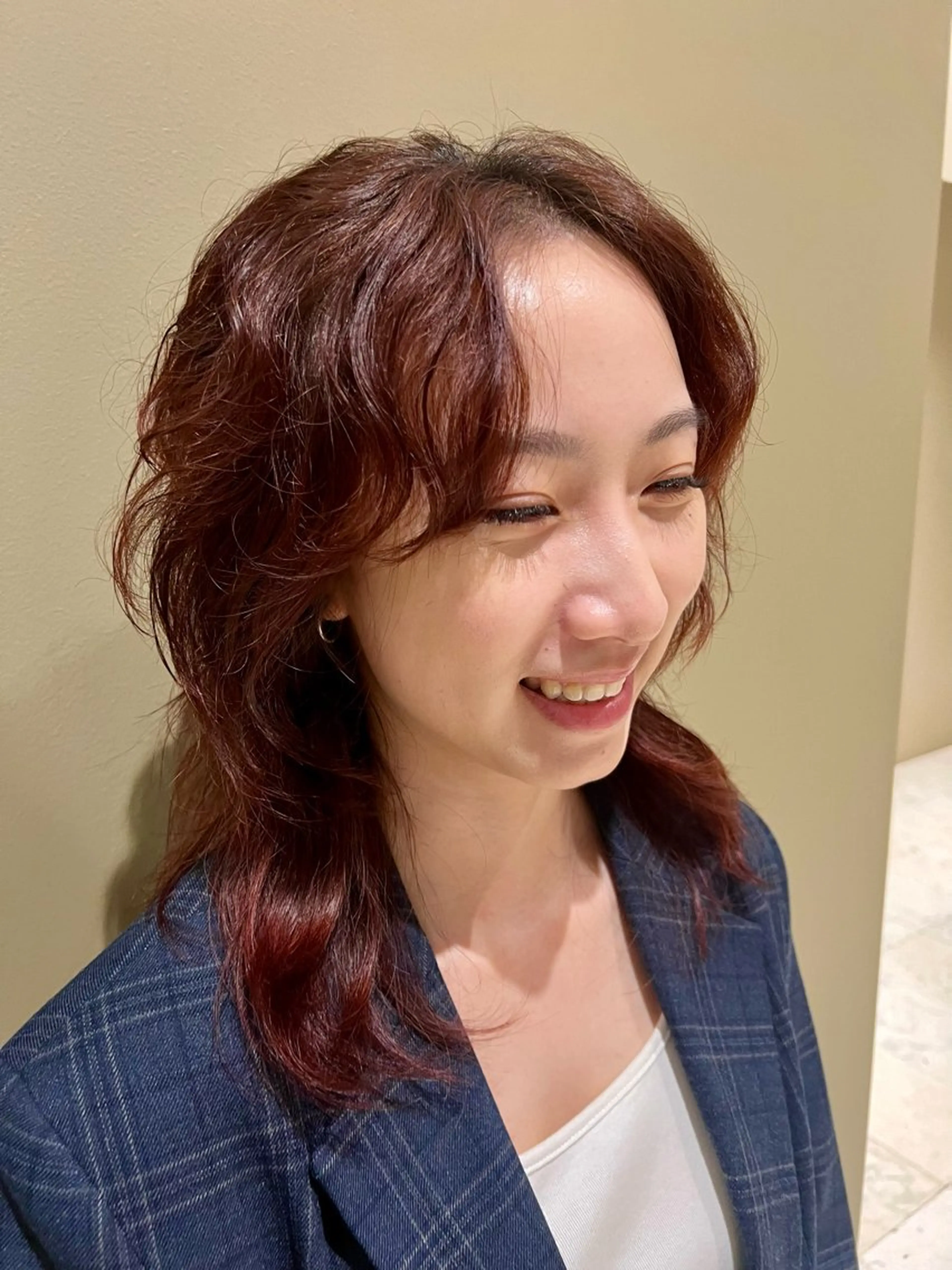 ミディアム カラー 舟橋 瑞稀のヘアスタイル