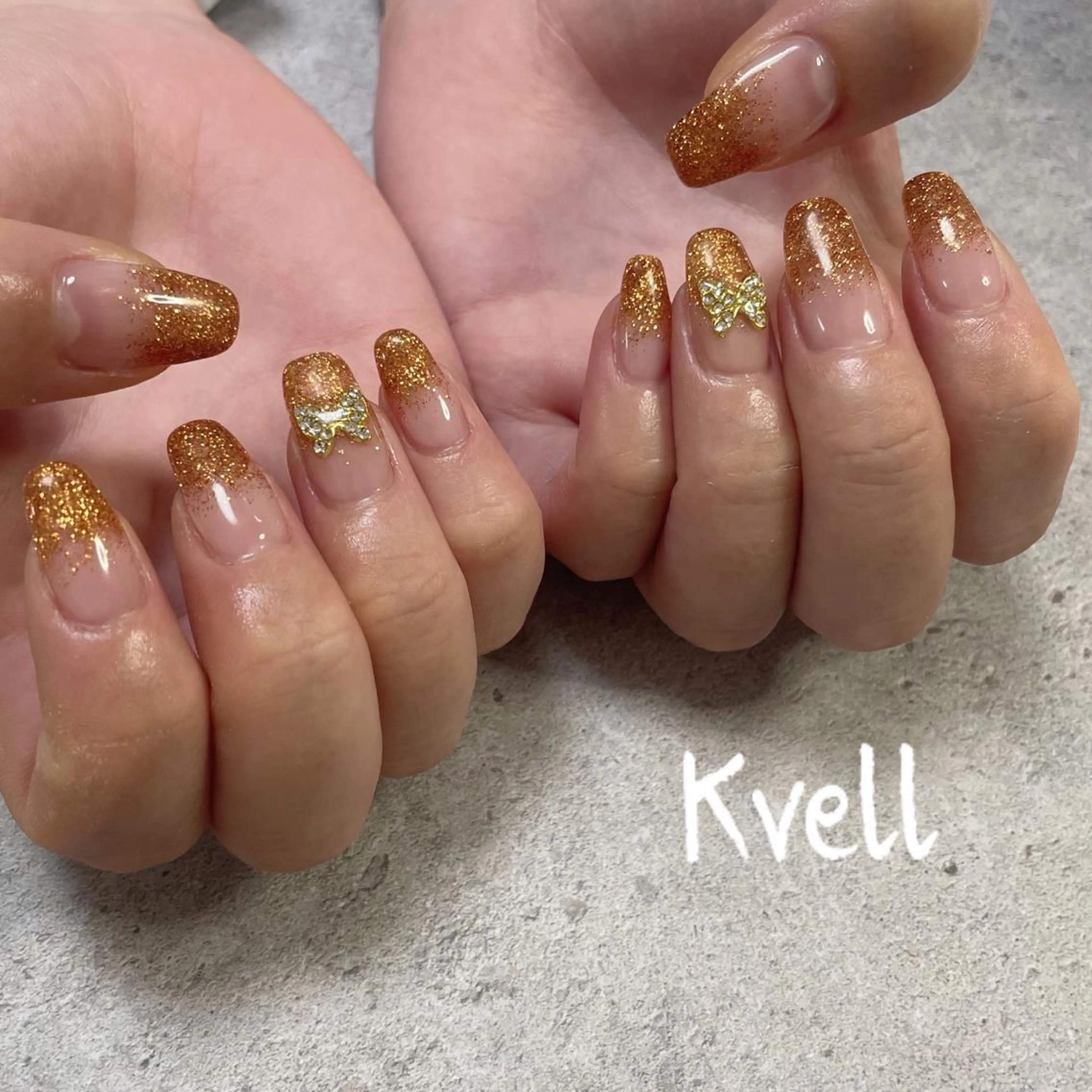 ネイル ラメ(グリッター) ラメグラデーション ハンドネイル nail salon  Kvell所属・nailsalon Kvellのネイルデザイン