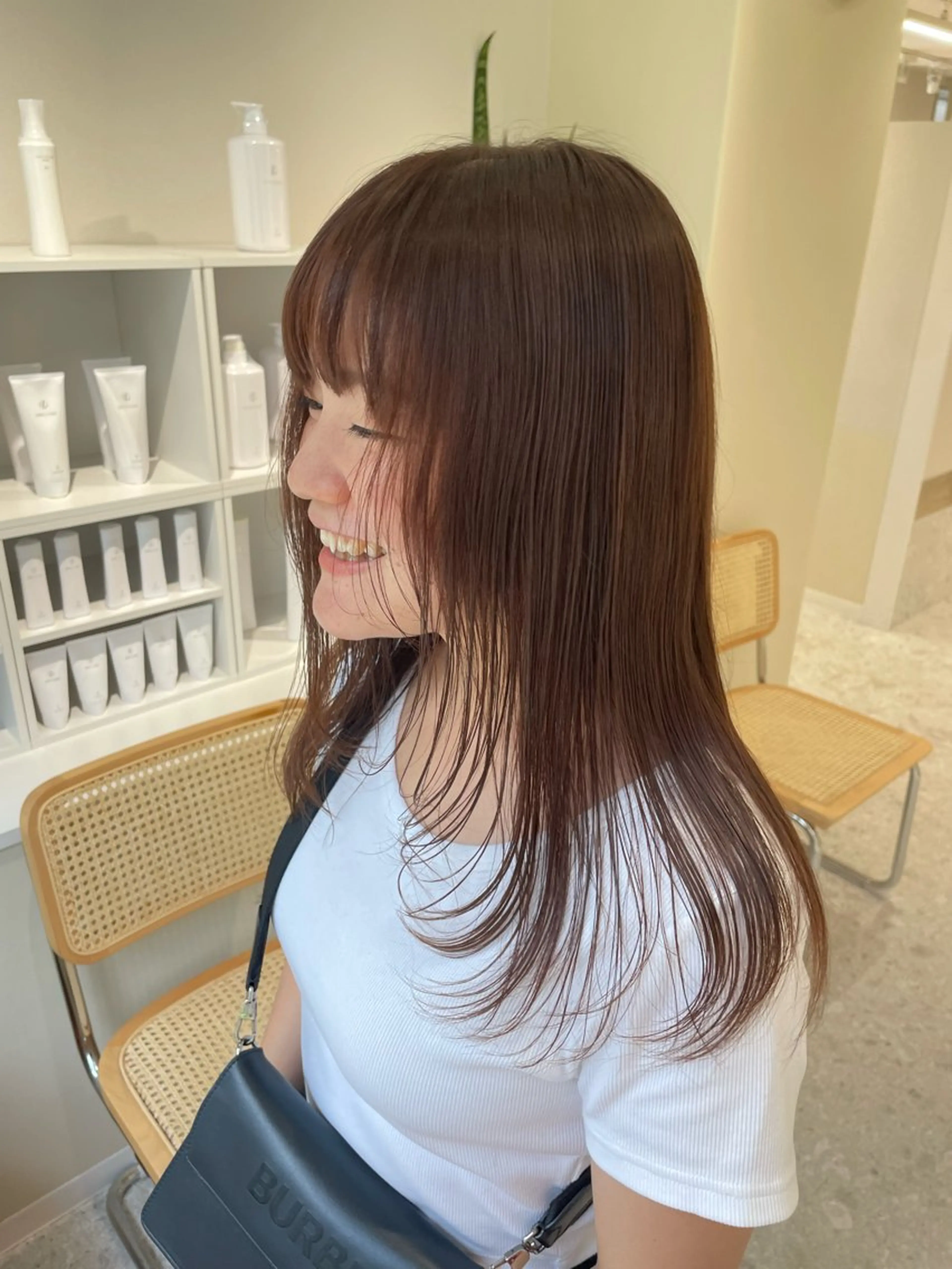 セミロング カラー ブラウンカラー レイヤーカット 🩰ニシムラヒカリ 半個室salon♡*のヘアスタイル