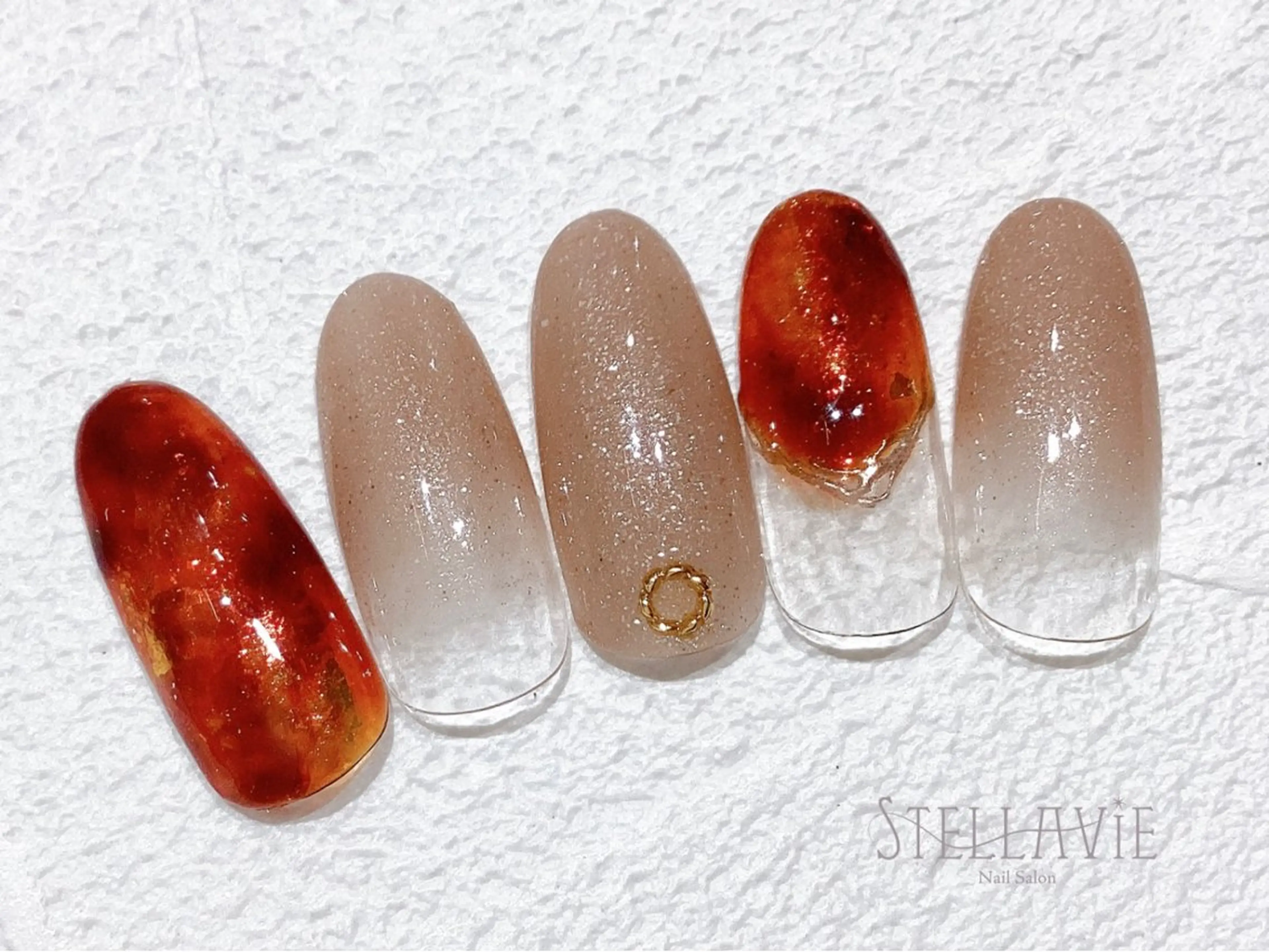 ネイル べっ甲ネイル Stellavie Kashimaのネイルデザイン