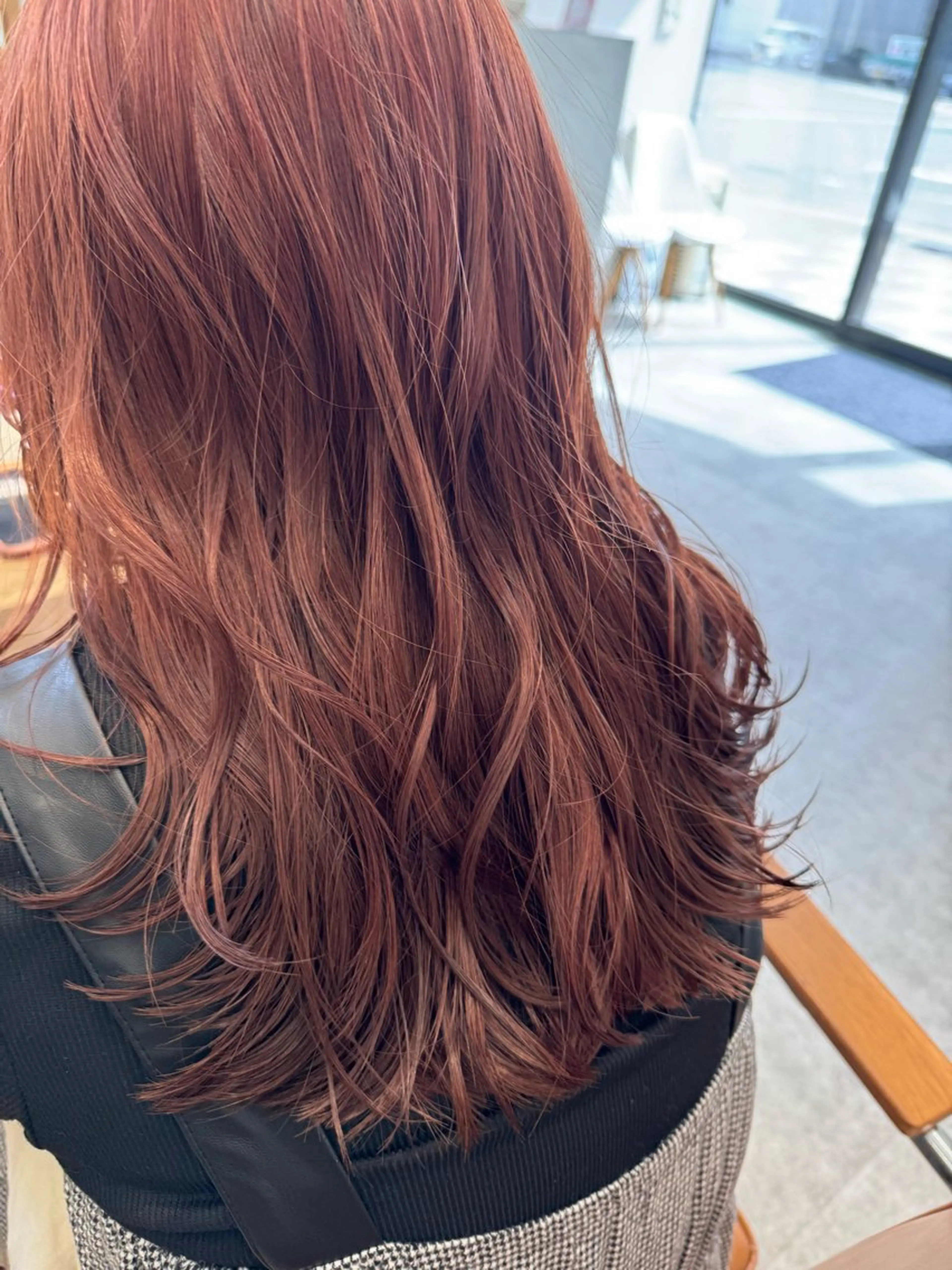 ロング カラー ブリーチ ブラウンカラー ダブルカラー ブリーチなしカラー ピンクカラー カット ヘアカラー オスズ 🎀´-のヘアスタイル