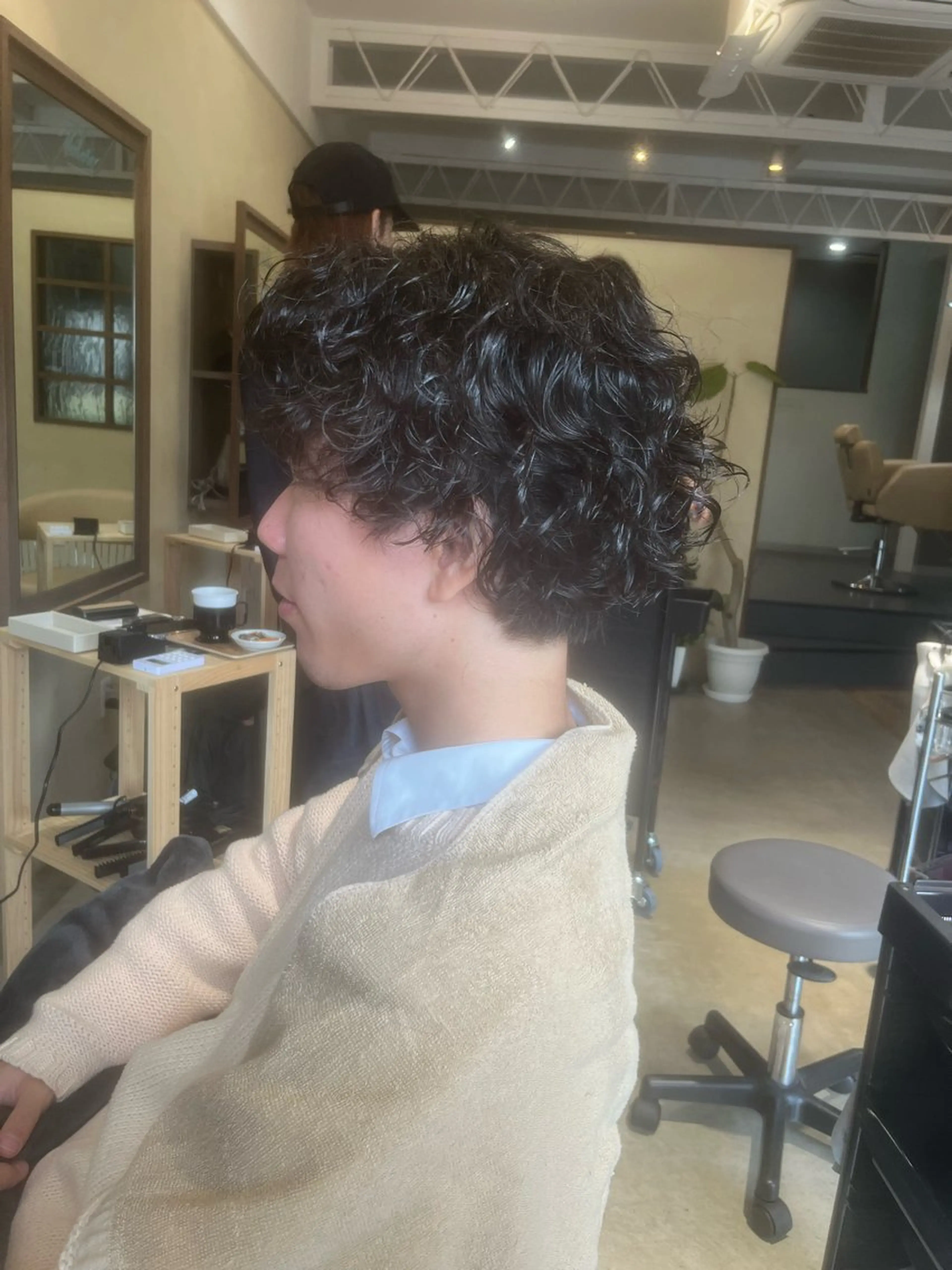 ミディアム メンズ カット パーマ トリートメント 鹿児島 TSUBASAのヘアスタイル