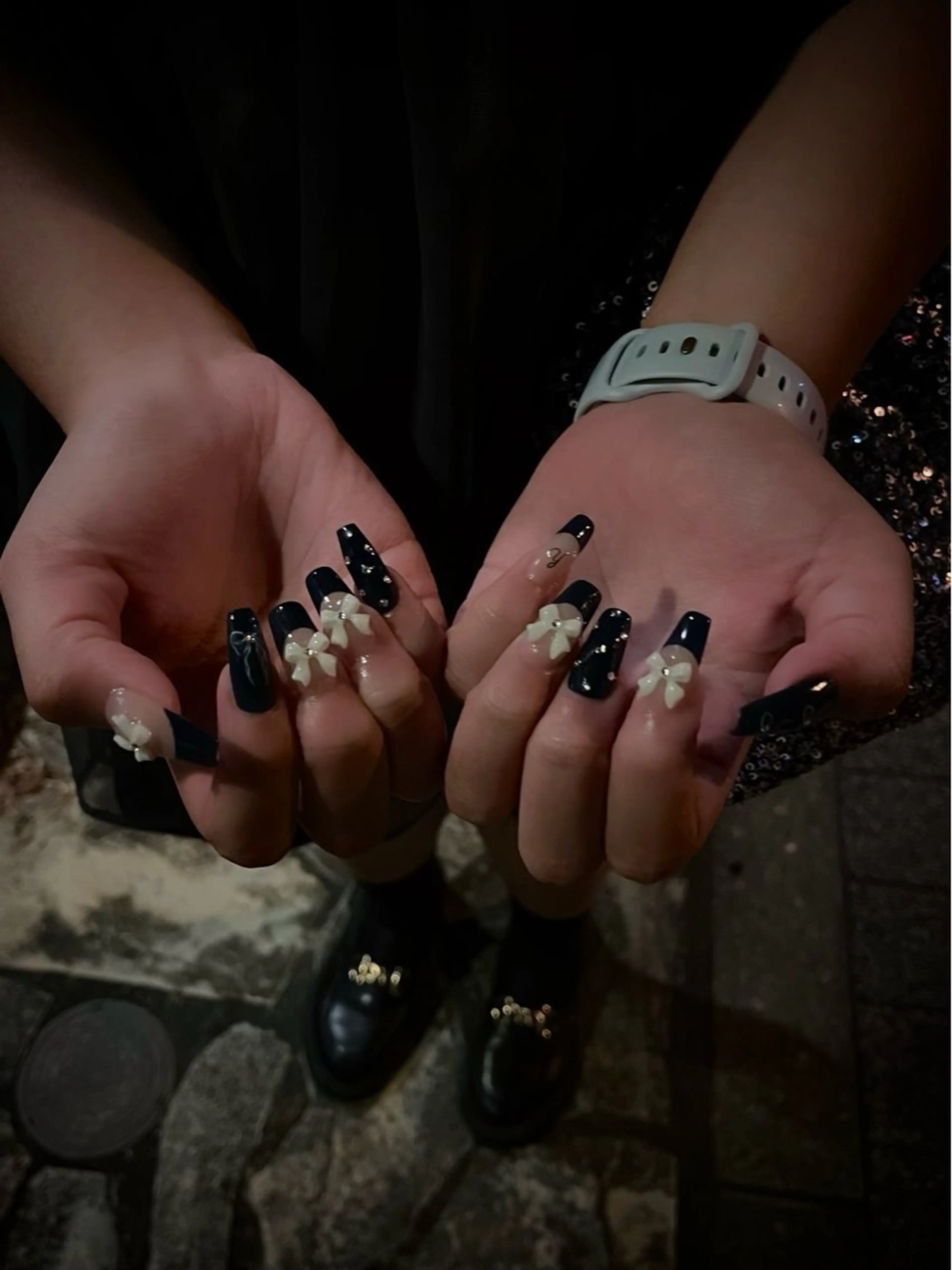 ネイル フットネイル キラキラネイル マグネットネイル ワンカラーネイル スカルプネイル nine.🦋 YUKOのネイルデザイン