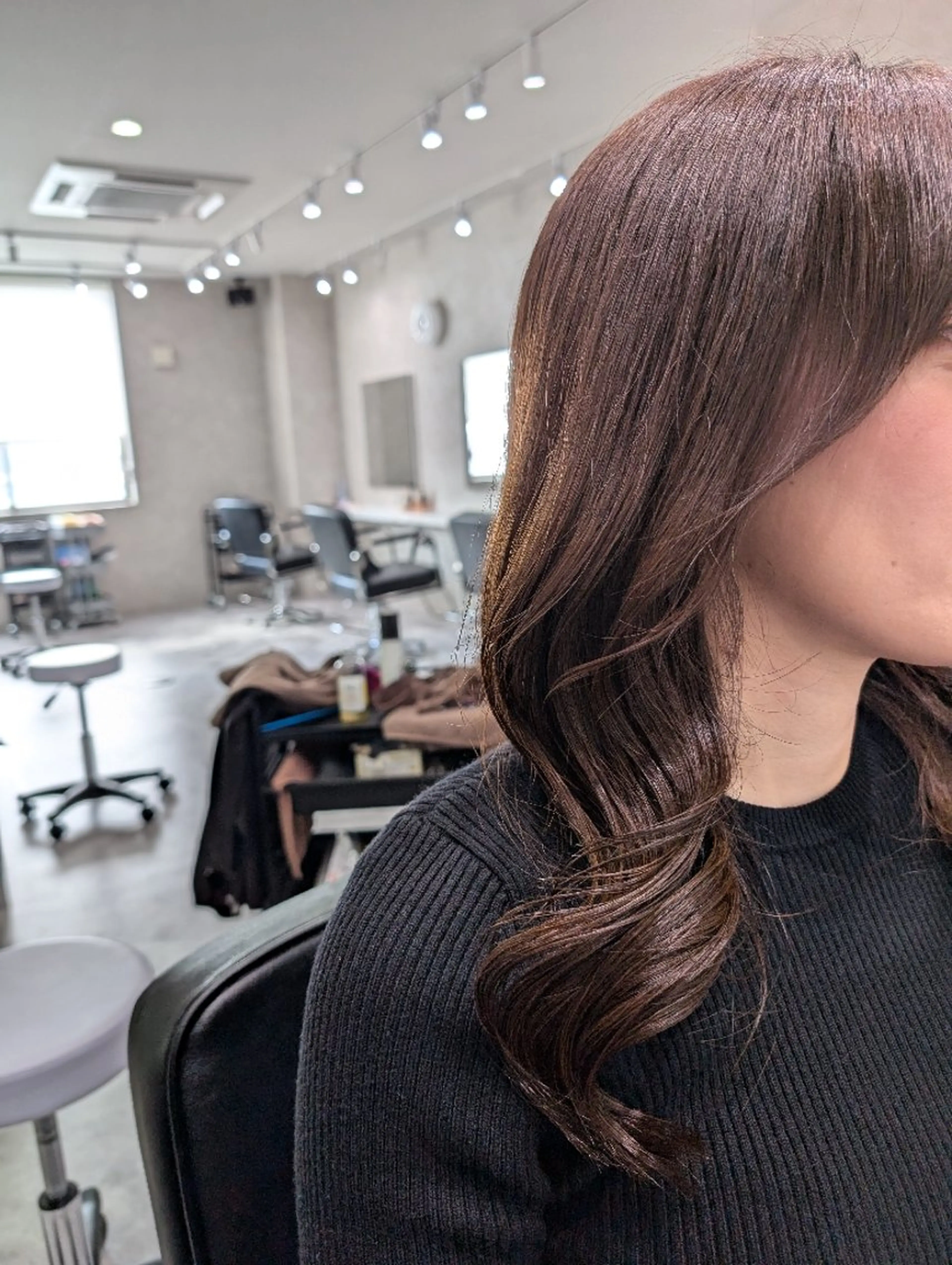 ロング カラー 透明感カラー グレージュ ヘアカラー トリートメント SOYON豊田市駅店所属・髪質改善/ 上村旺武のヘアスタイル