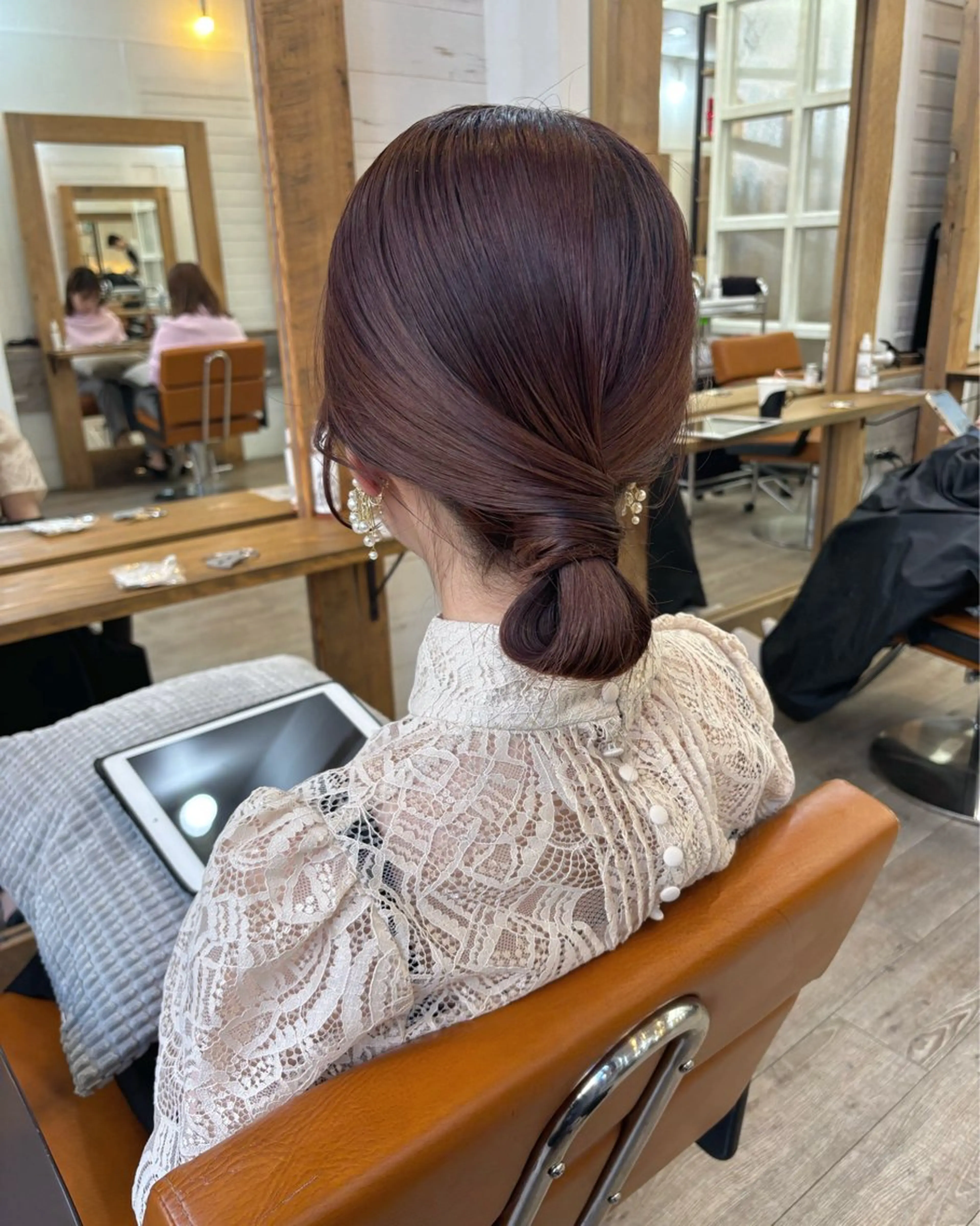 カラー ヘアアレンジ 広島/わかな/ヘア セット/オリーブのヘアスタイル