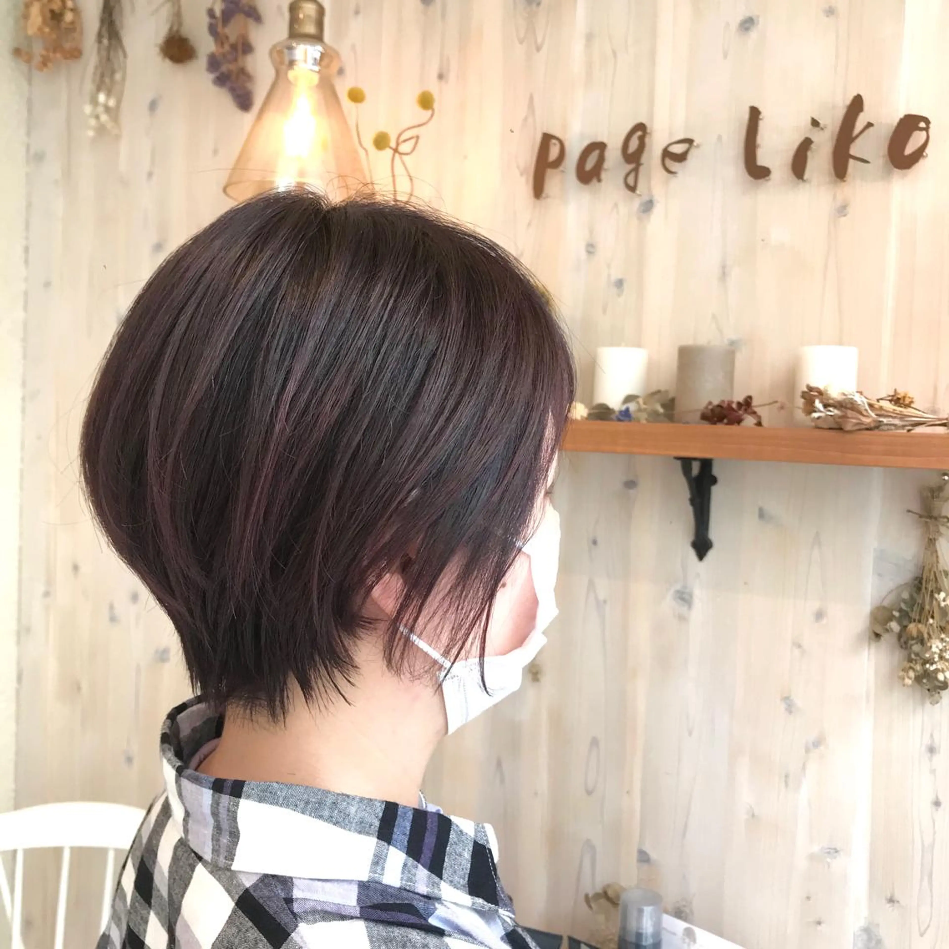 ショート カラー ハイライトカラー ピンクカラー ハイライト ショートヘア 透明感カラー/ 寺田千雅子のヘアスタイル