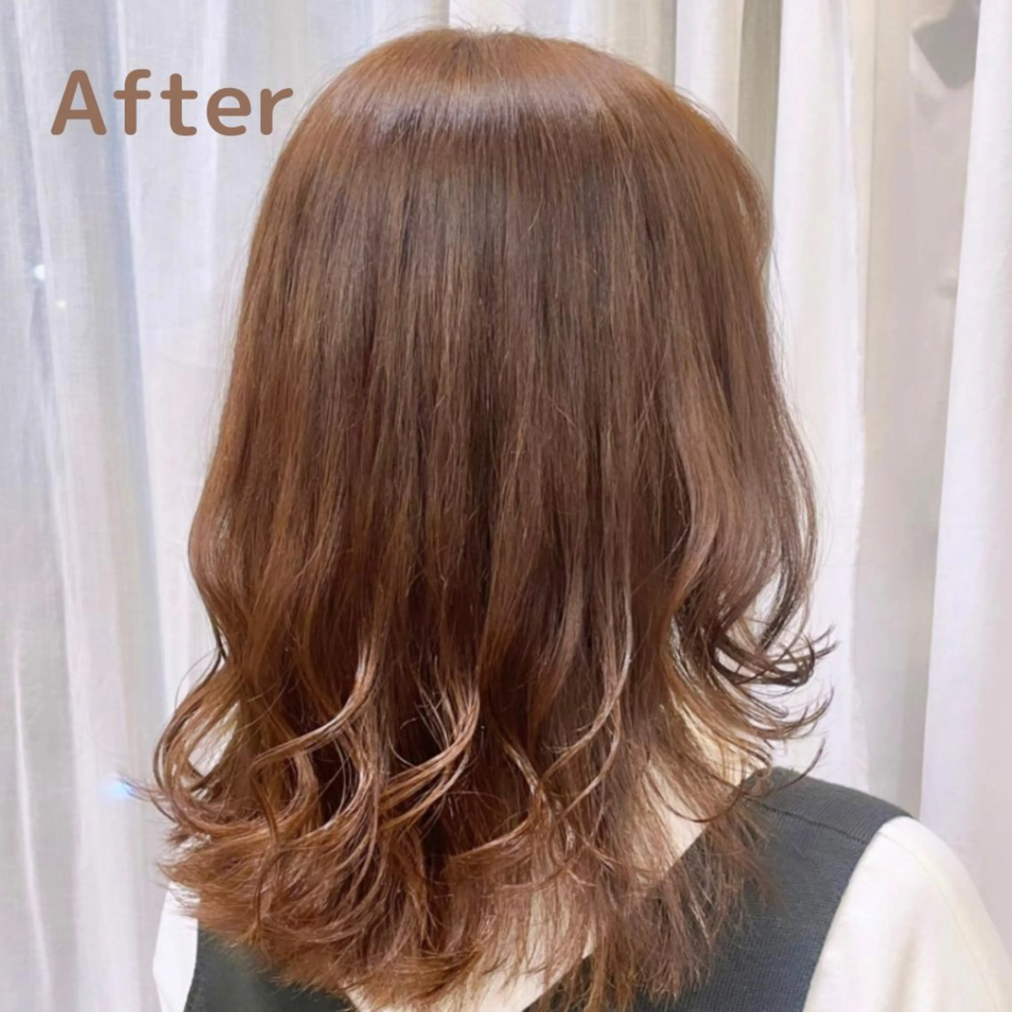 セミロング カラー ヘアアレンジ ベージュカラー オザキクウガ/ ブリーチ/髪質改善のヘアスタイル