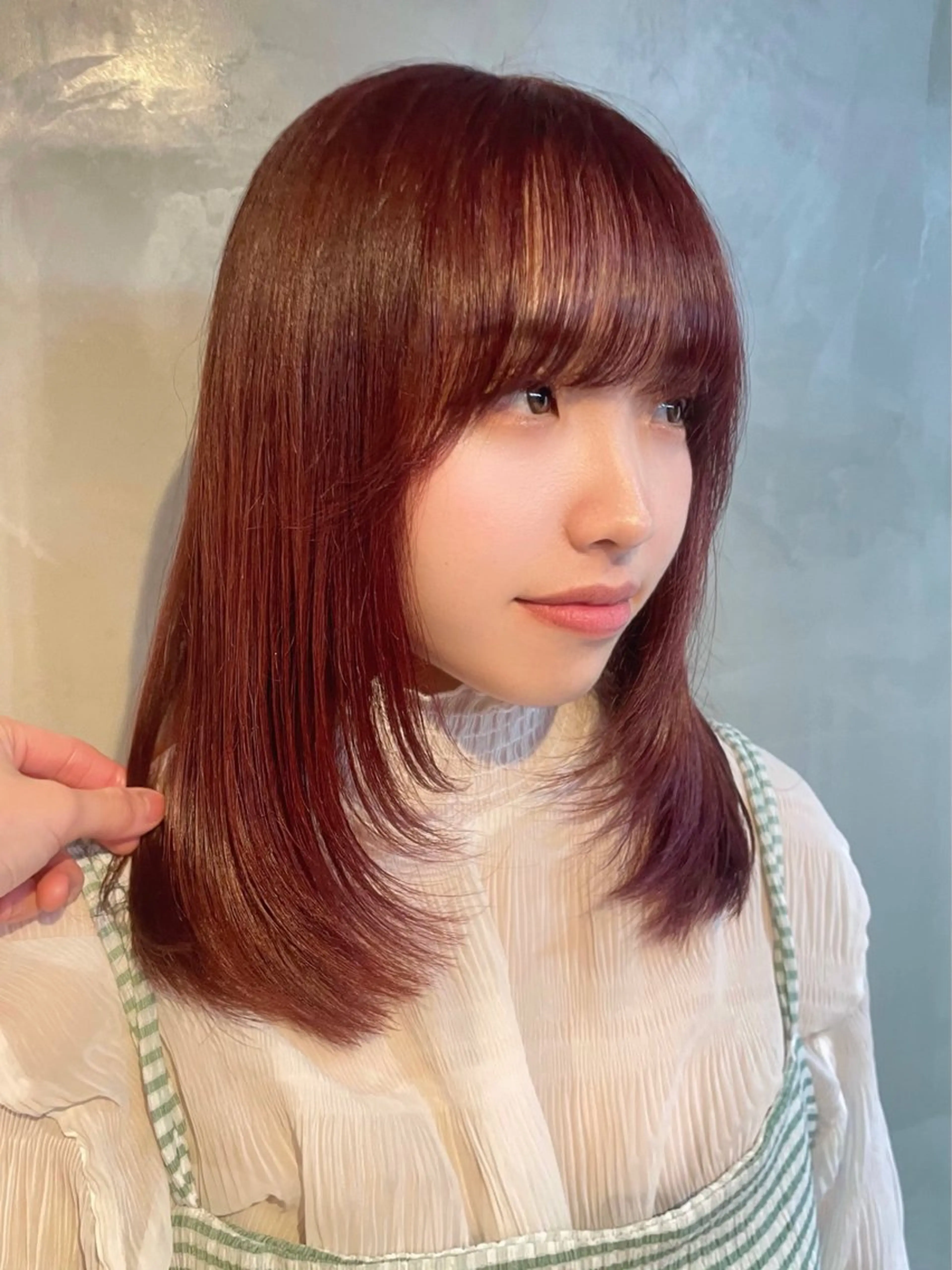 ミディアム カラー カノン/アニオタ🧡 暖色/酸性ストレートのヘアスタイル