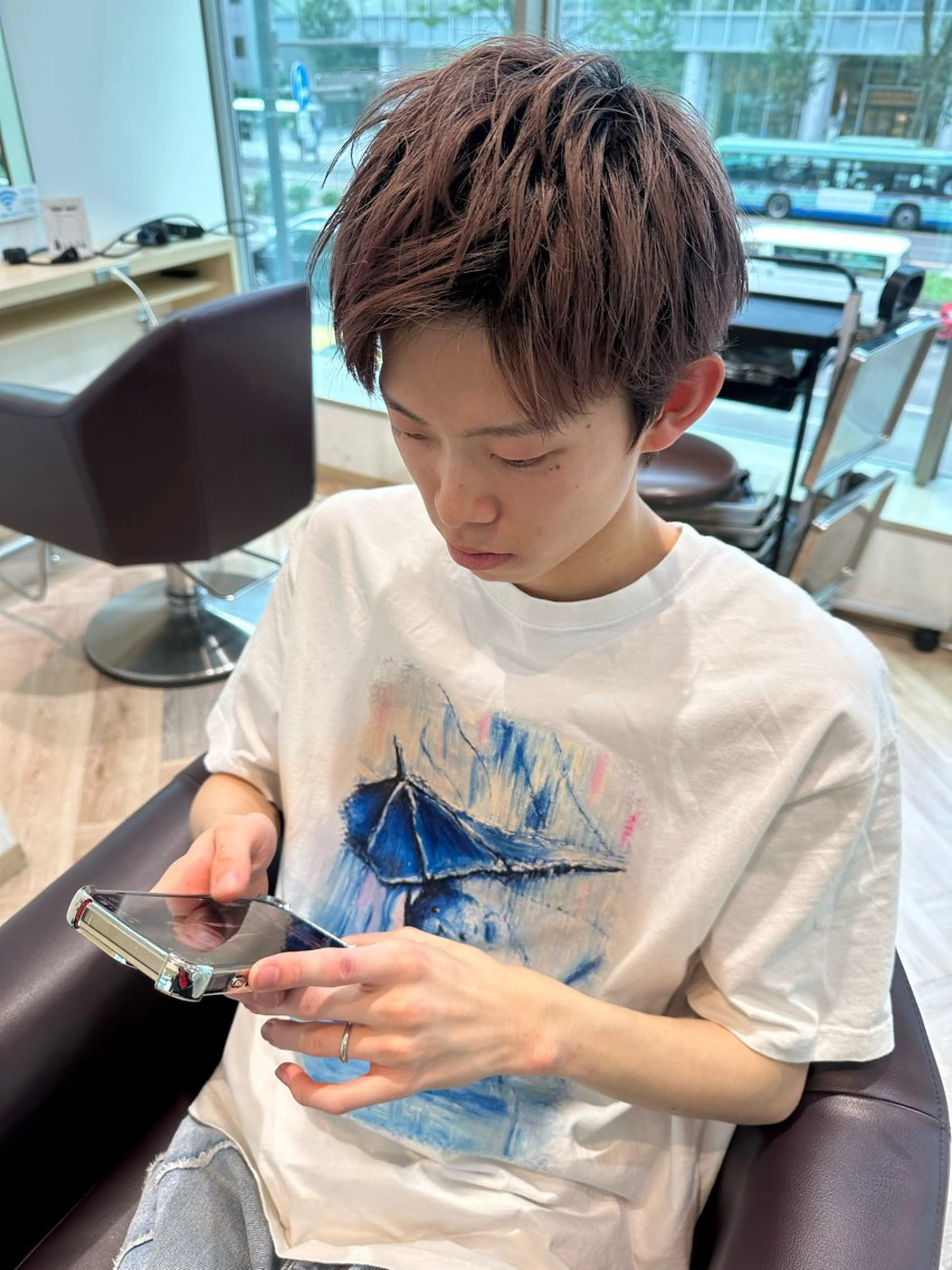 メンズ メンズ特化/フェザー /パーマ/伊勢元のヘアスタイル