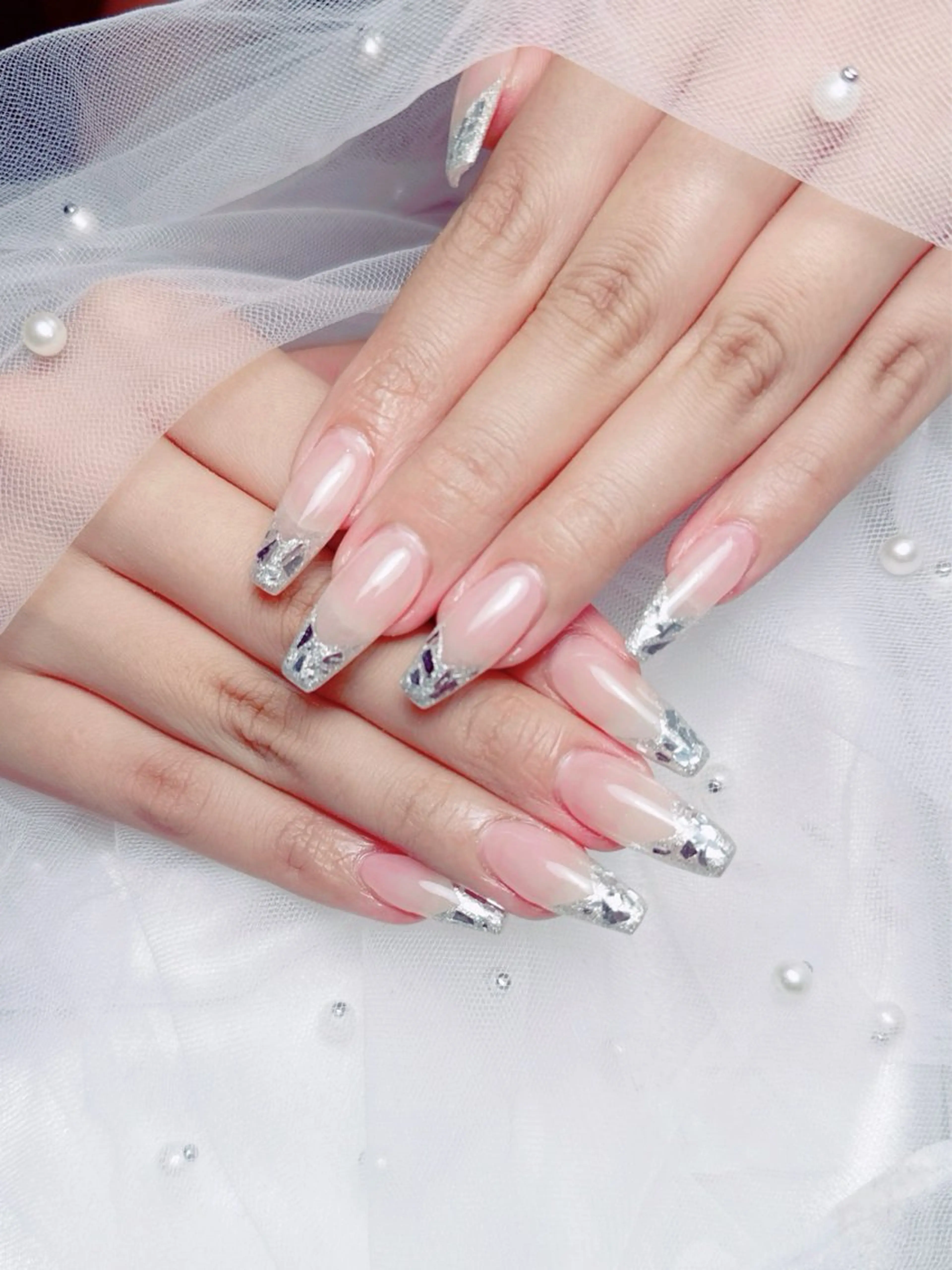 ネイル フレンチネイル ジェルネイル ハート 韓国ネイル マグネットネイル ハンドネイル ネイルサロン lotusのネイルデザイン