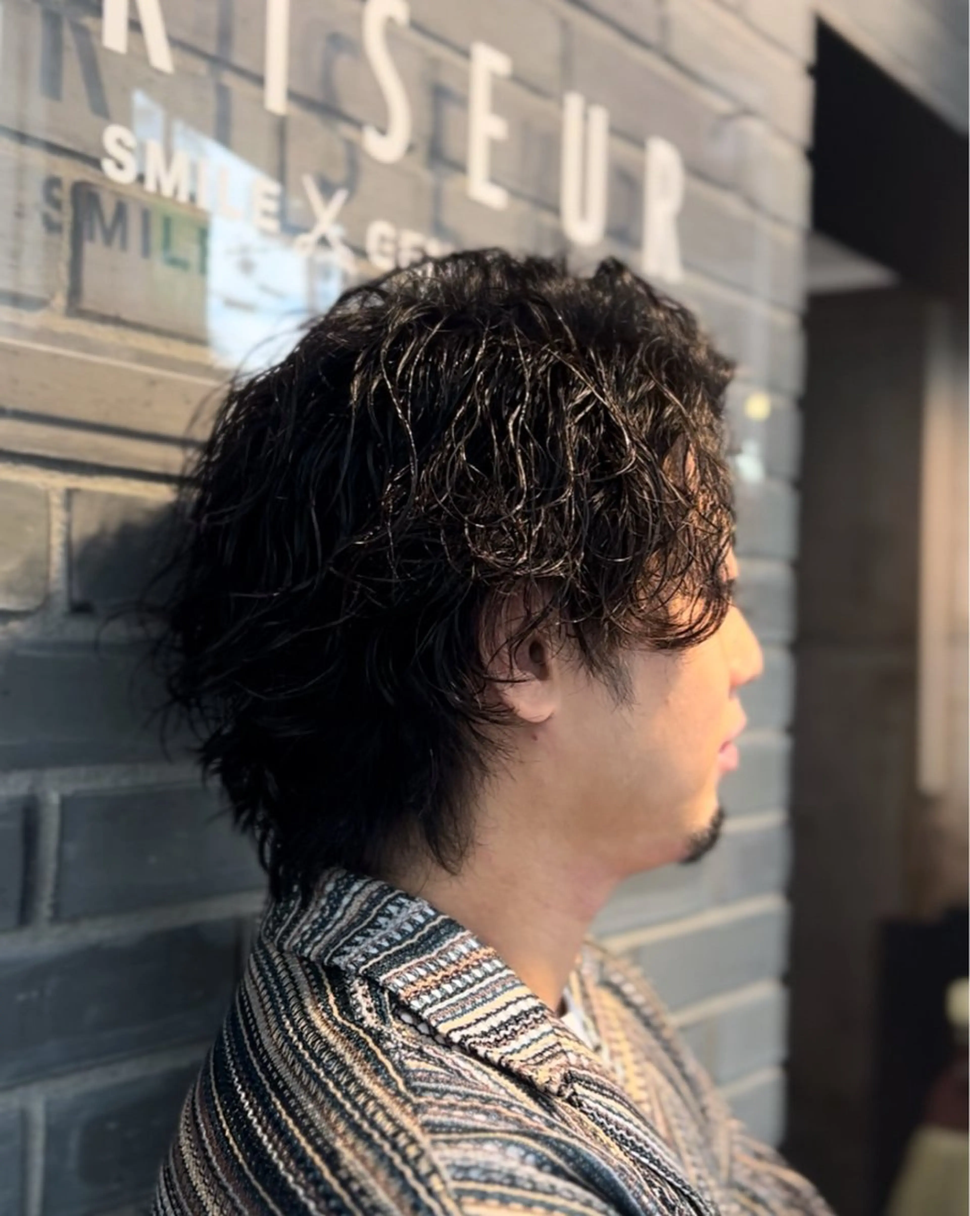 ミディアム パーマ メンズ ミディアムパーマ メンズパーマ スパイラルパーマ カット パーマ FRISEUR/山本 美芽のヘアスタイル