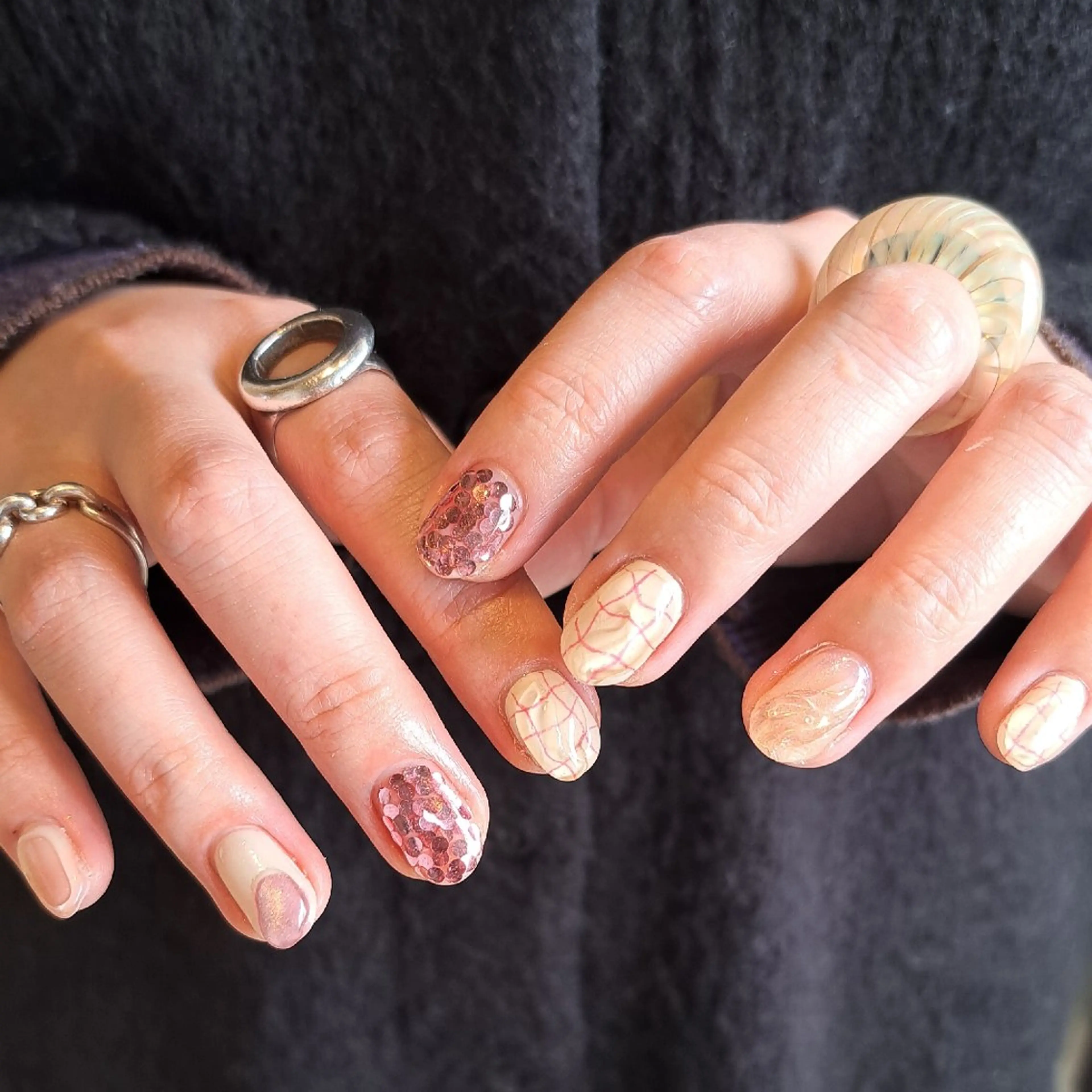 ネイル アートネイル ジェルネイル マグネットネイル 持ち込み ニュアンスネイル Nail mood /アートし放題のネイルデザイン