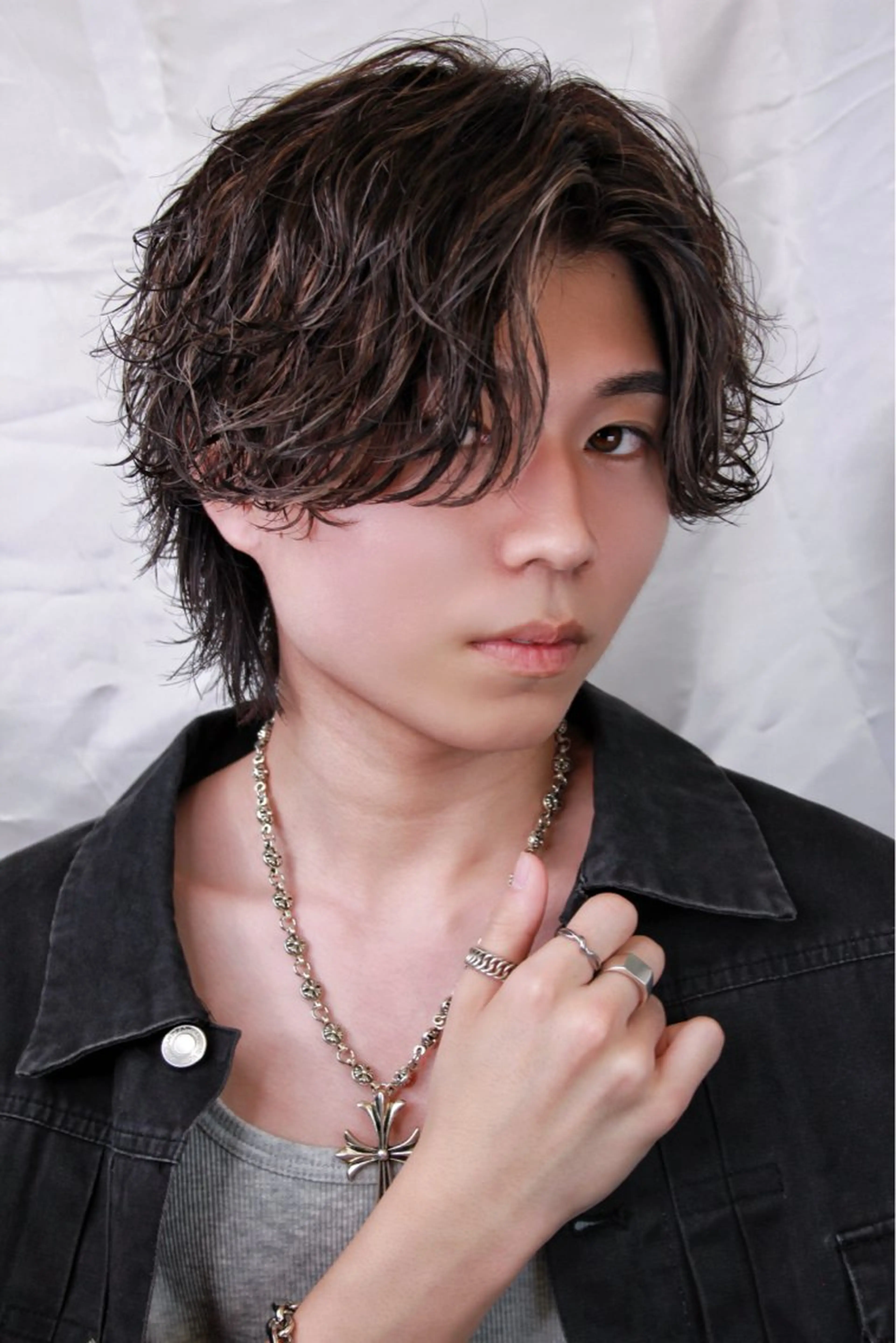 【カット➕サーフカールパーマ＊メンズスタイル】普通の波巻きパーマとは少し違うパーマ🌀髪が長い人におすすめです⭐️の写真