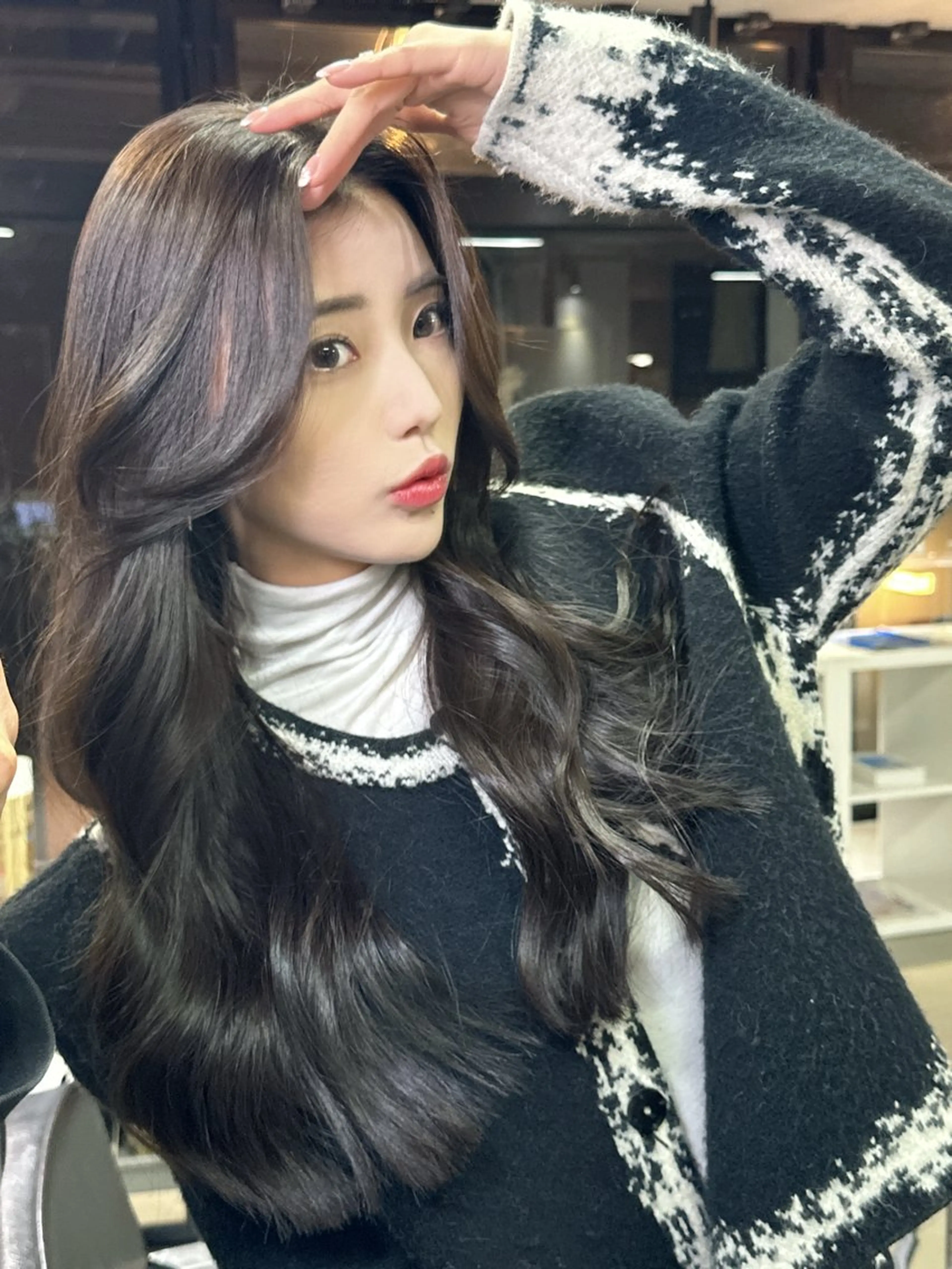 ロング カラー カット ヘアカラー トリートメント ワンホンヘア ケラチン/Kaitoのヘアスタイル