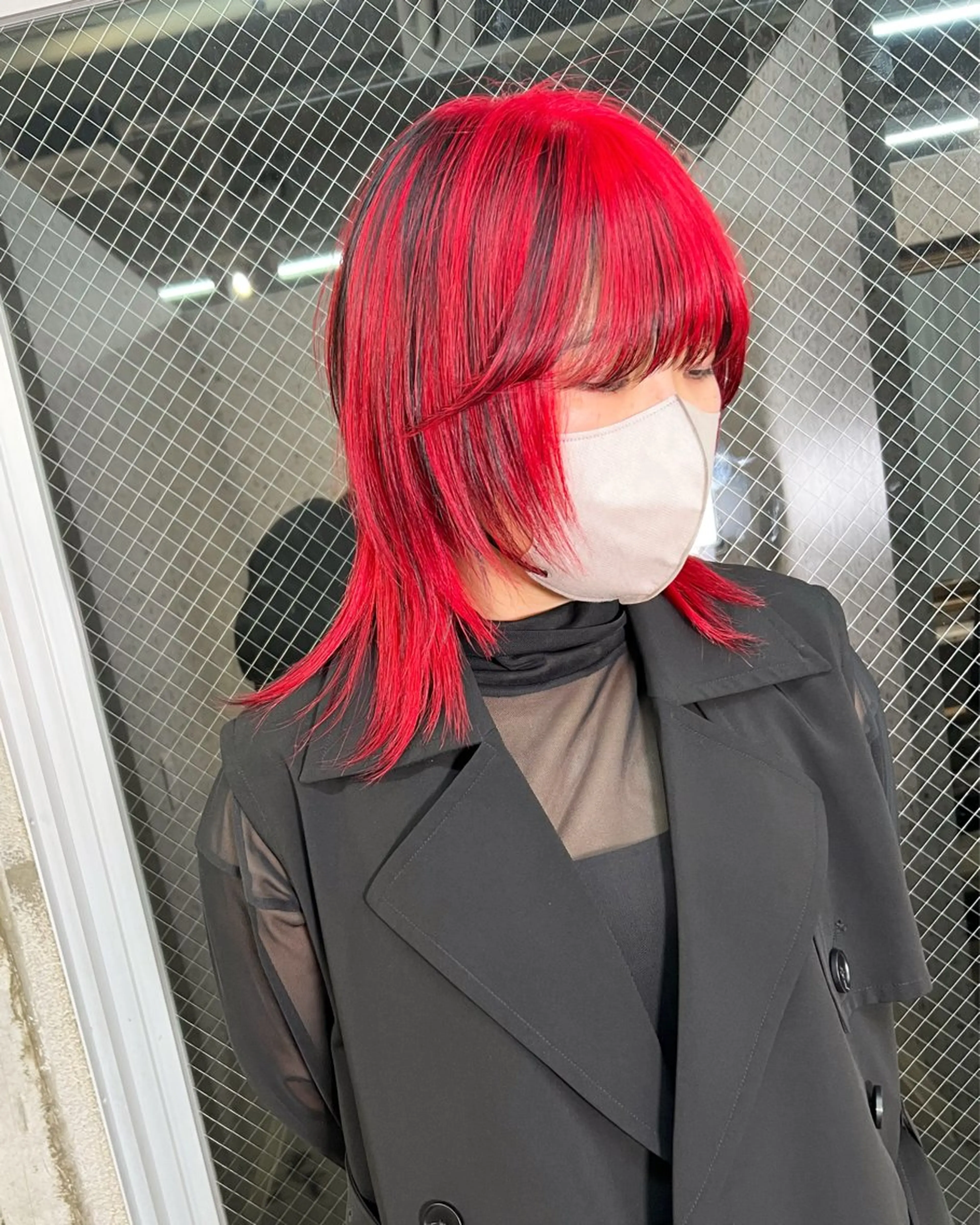 ミディアム カラー ヘアアレンジ ミディアムパーマ 黒髪 ブリーチ ブロンド ケアブリーチ ヘアカラー トリートメント lani ブリーチ /ダブルカラーのヘアスタイル