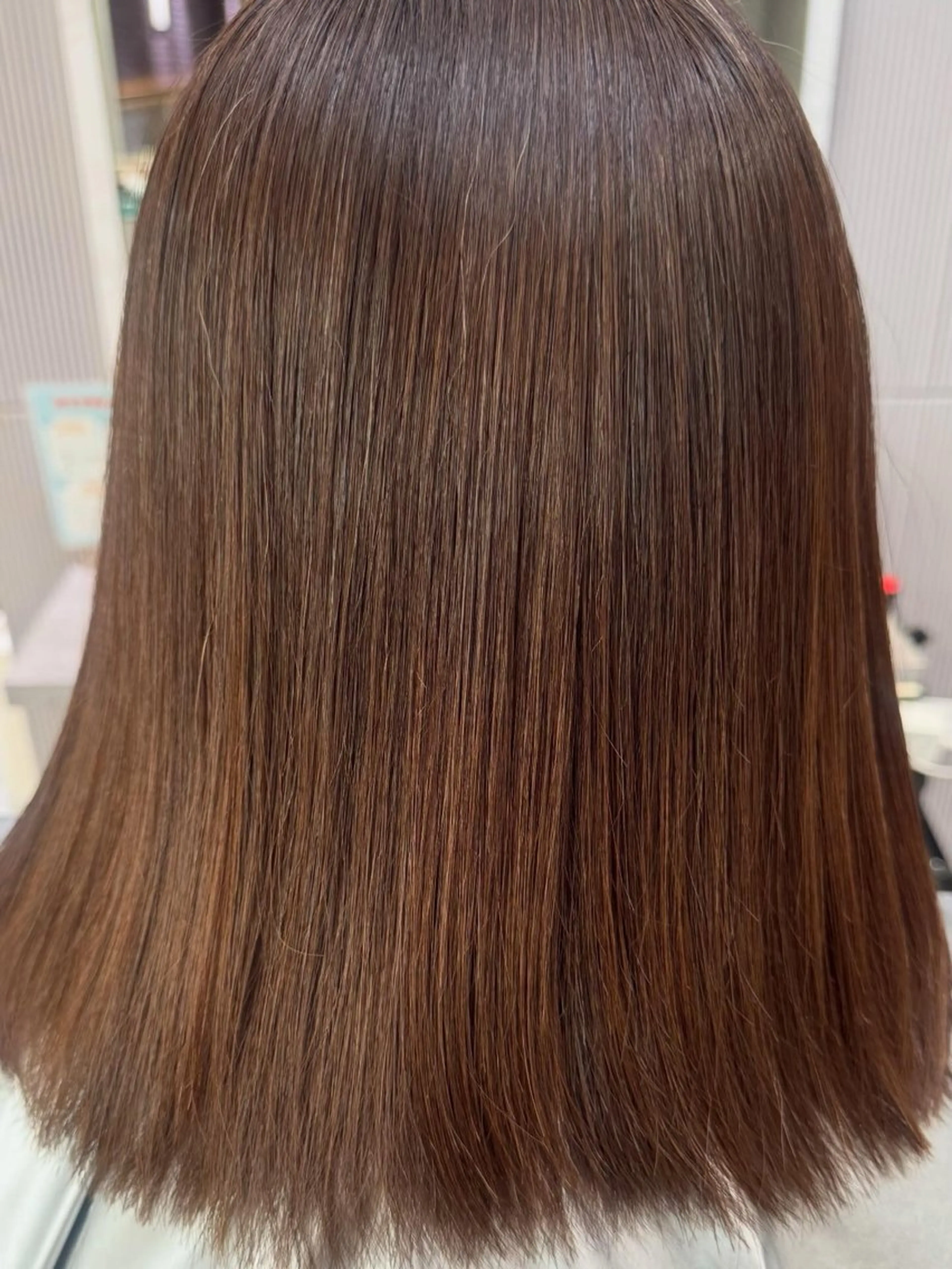 ミディアム カット 縮毛矯正 lafith 颯馬/ 難波/美髪/韓国風のヘアスタイル