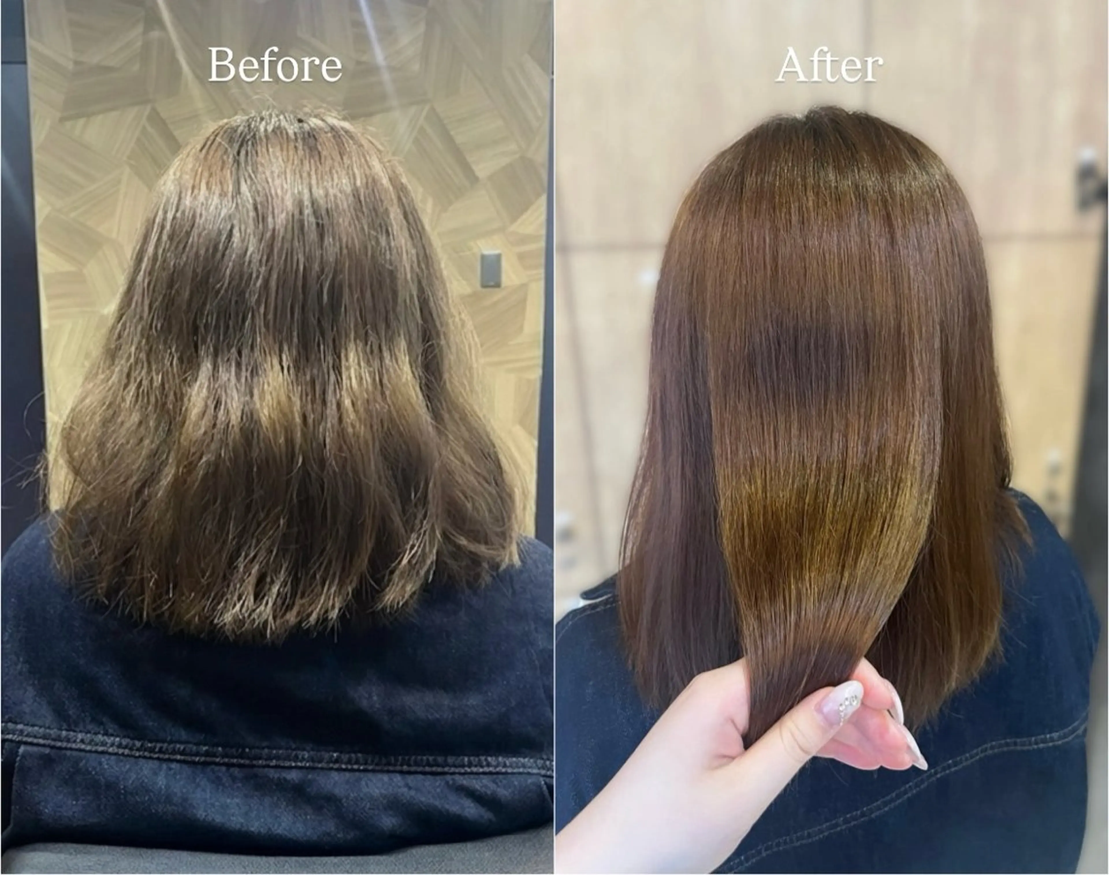 ミディアム 縮毛矯正 FRAPPE Annaのヘアスタイル