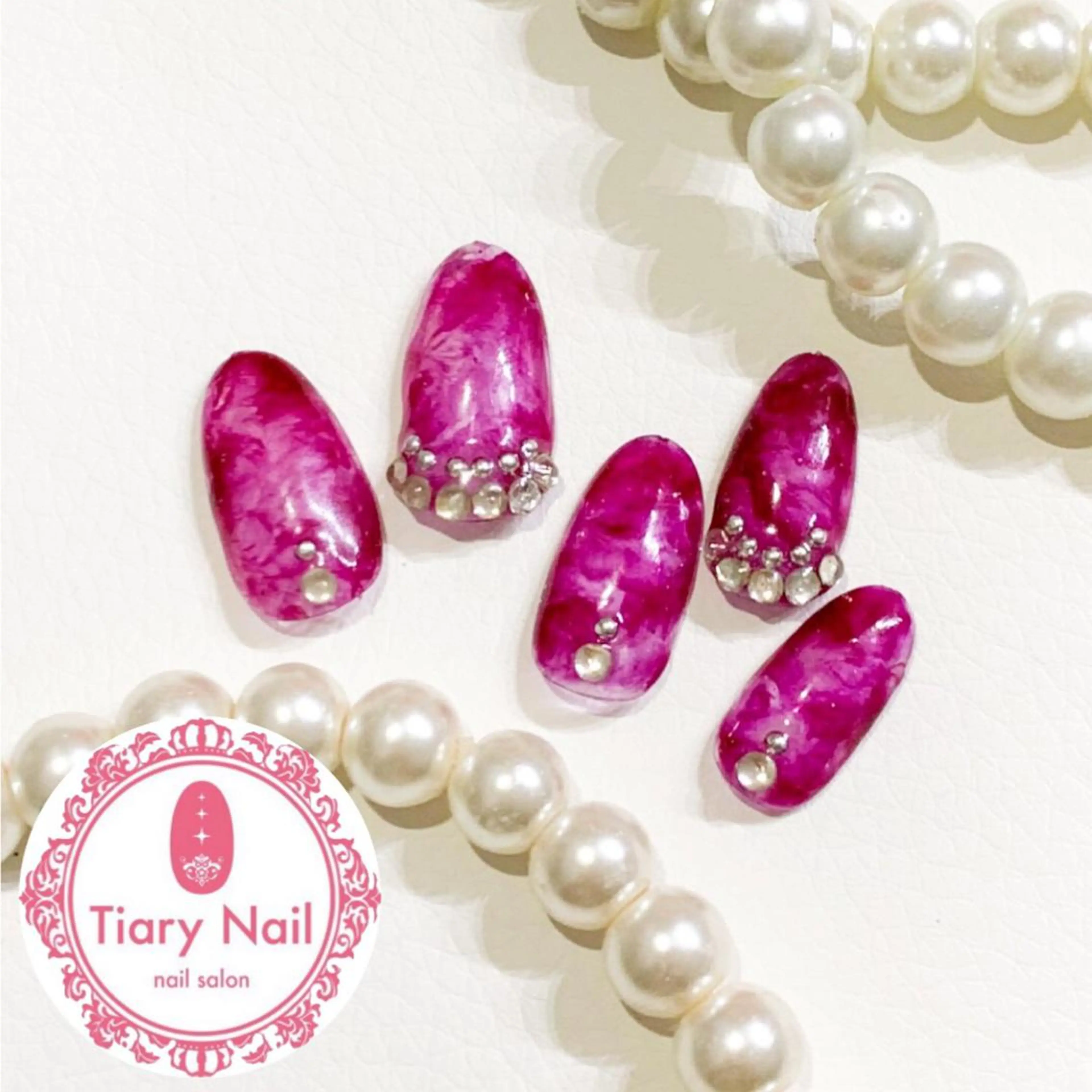 ネイル 桜ネイル 長さ出し スカルプネイル 💗🪽Tiary Nail🪽💗のネイルデザイン