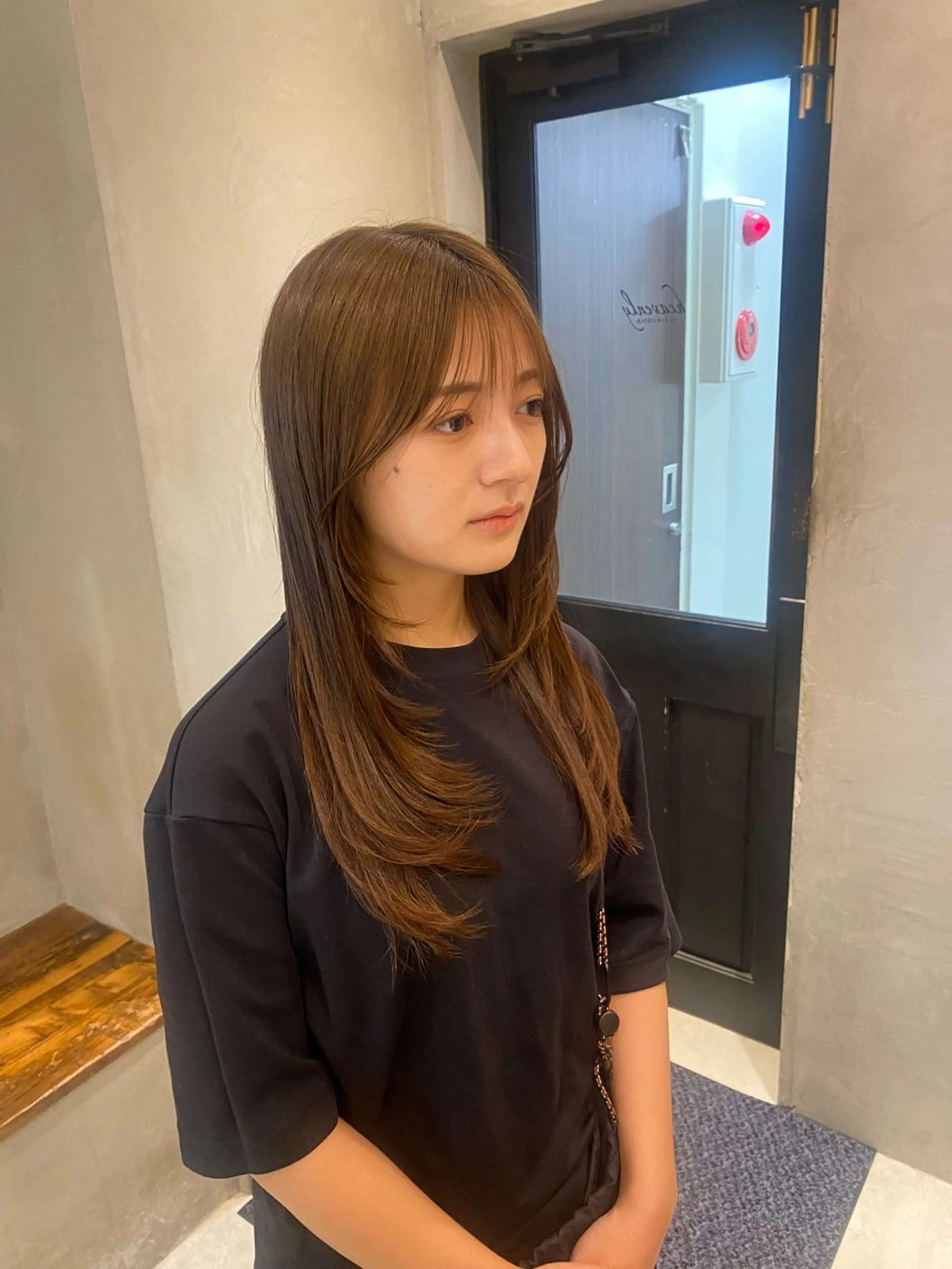 セミロング カット ヘアカラー トリートメント 顔周りcut・ご相談 ＝新宿しずく🇰🇷のヘアスタイル