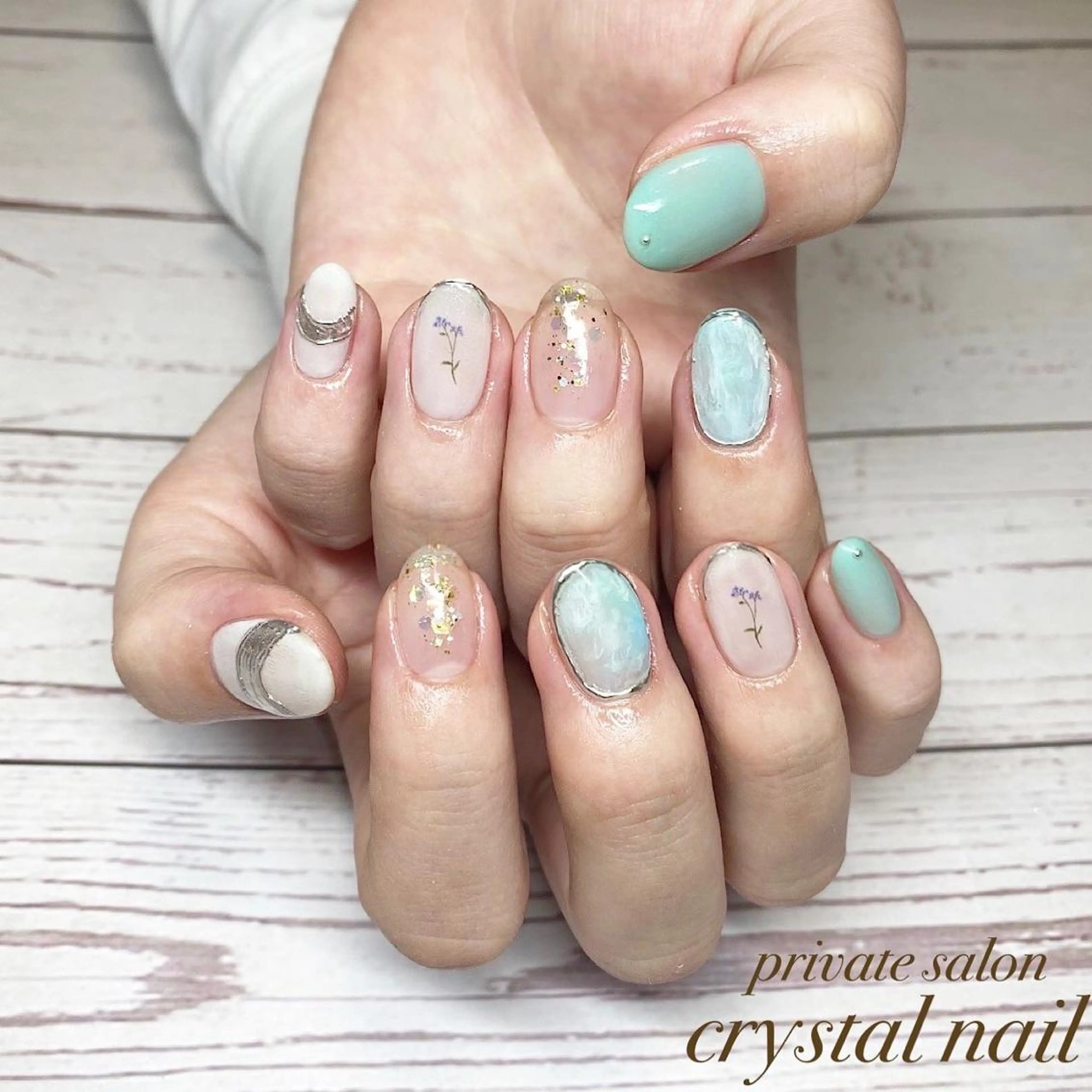 ネイル 春ネイル Crystal Nailのネイルデザイン