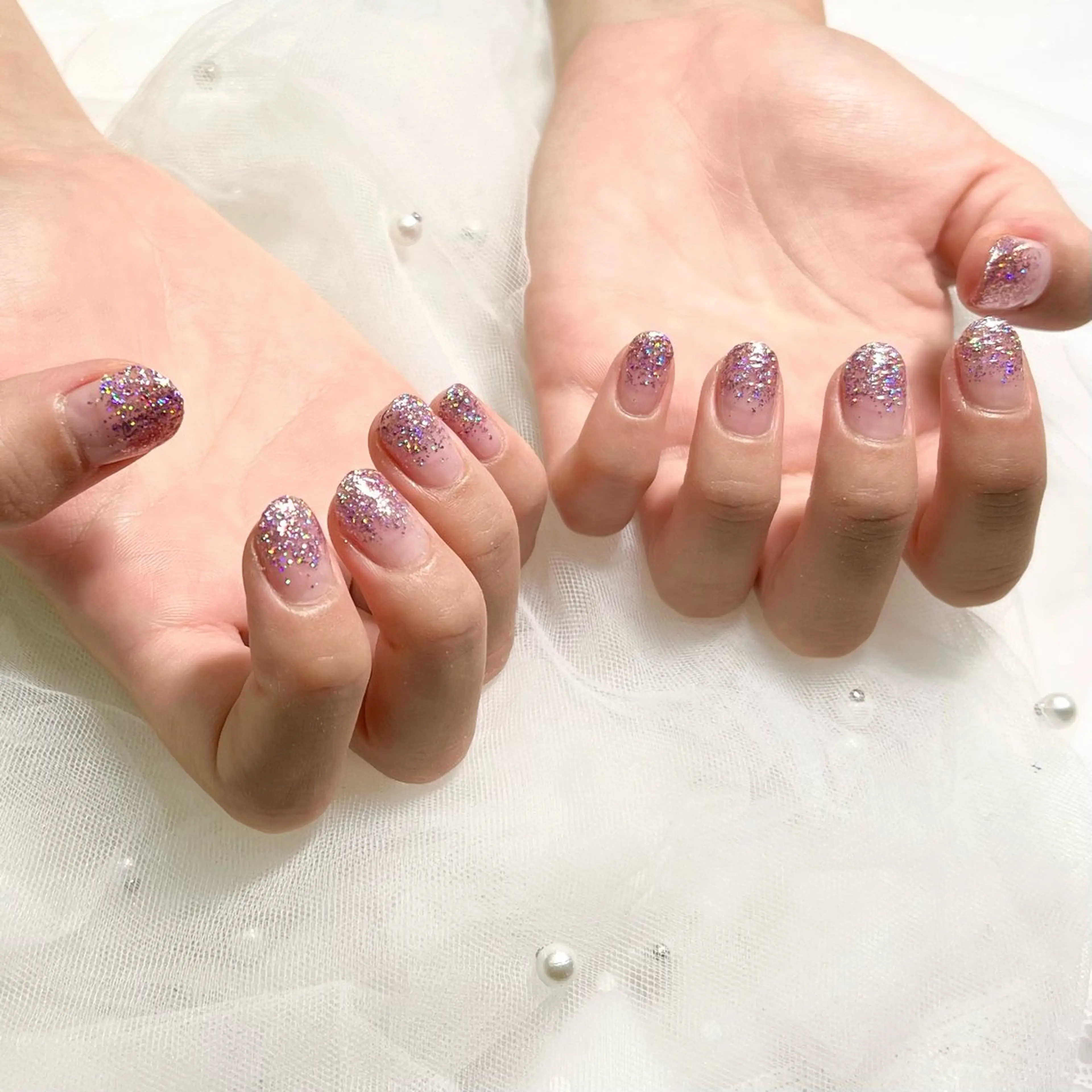 ネイル グラデーション ラメ(グリッター) ラメグラデーション 🧡Shine船橋 鳴海🧡のネイルデザイン