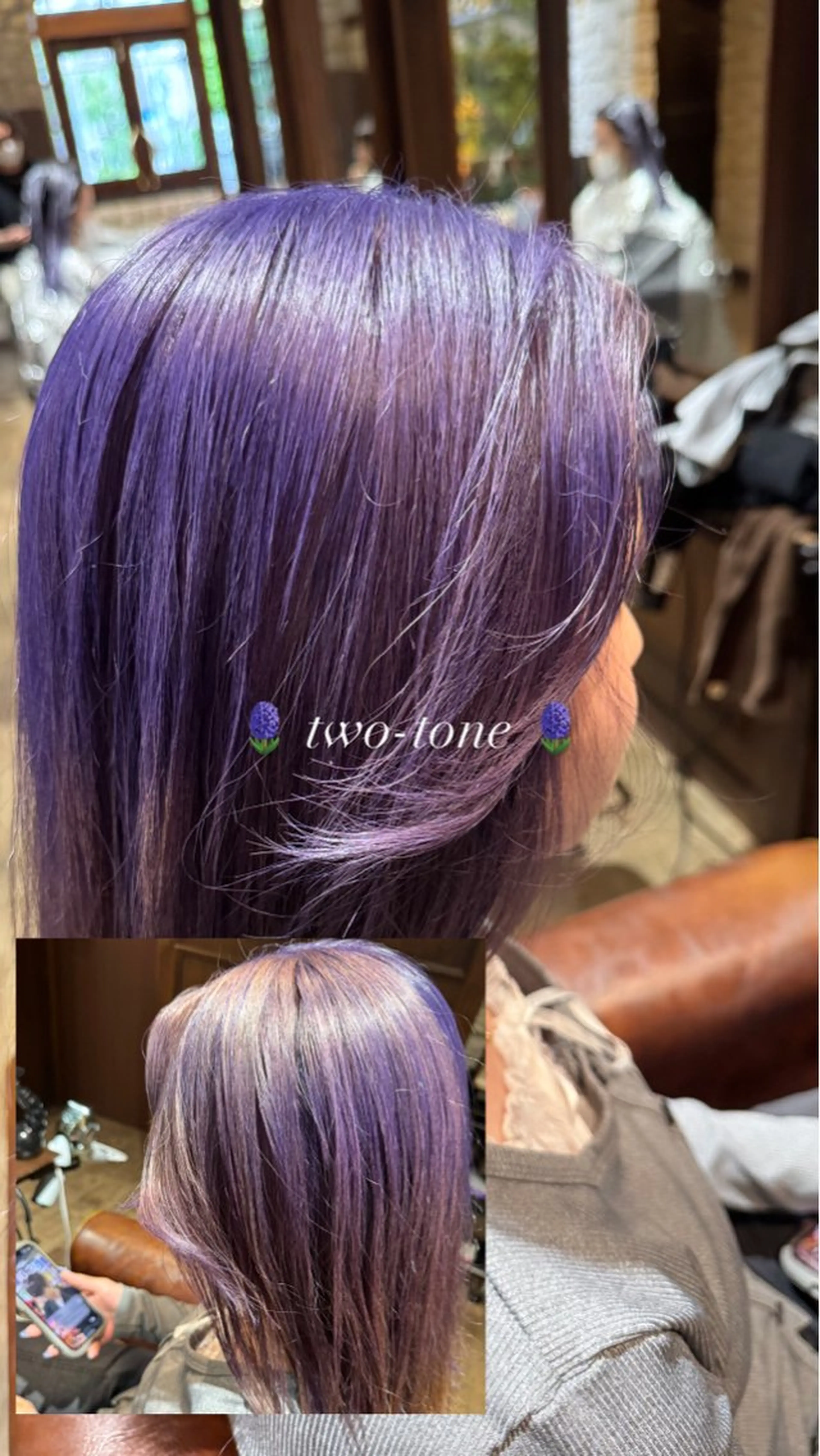 カラー ツートーンカラー ヘアカラー オノ ソウイチロウ/ ブリーチ/パーマのヘアスタイル