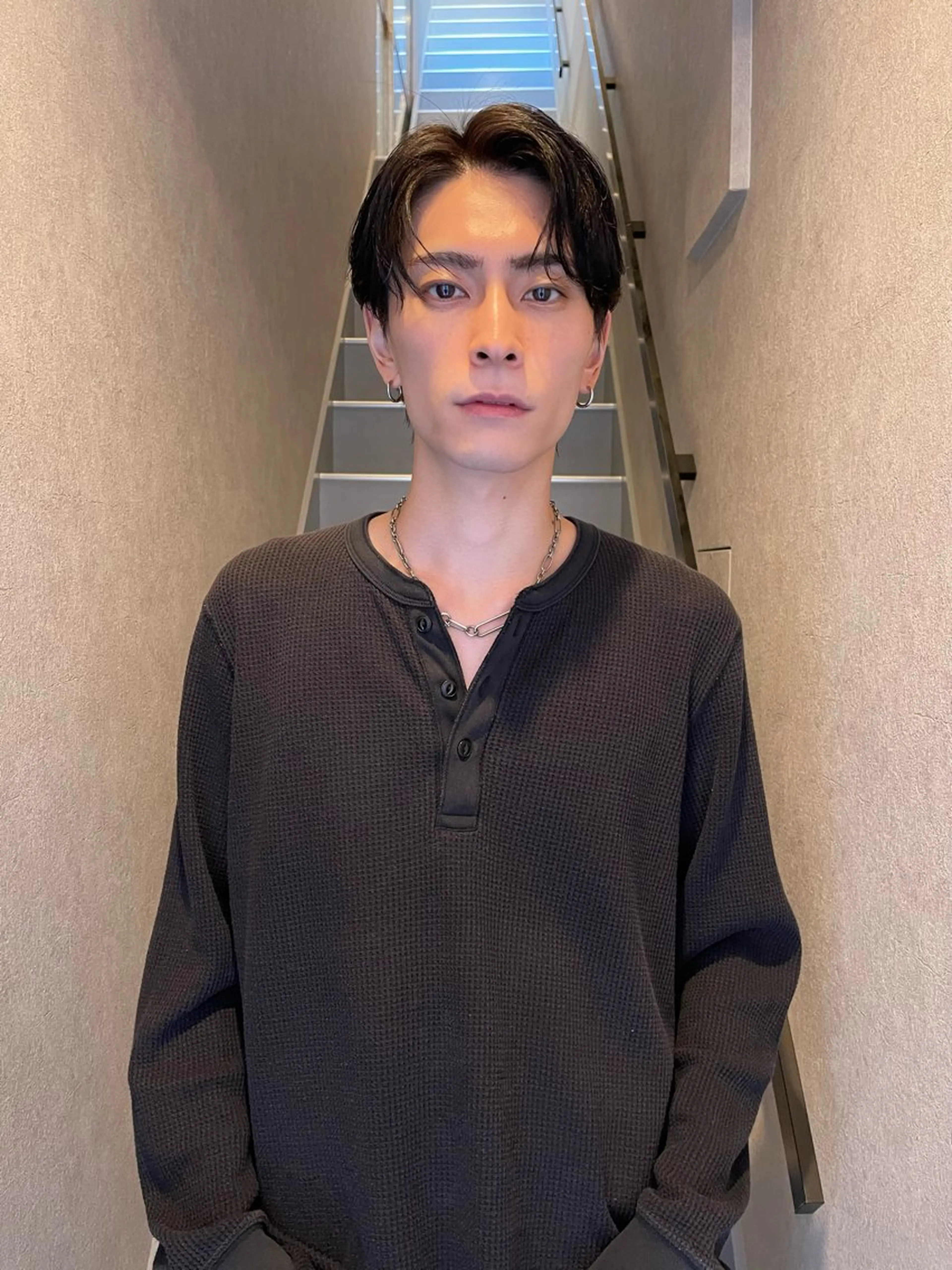 メンズ センターパート メンズ韓国風 げん/梅田美容室 中崎町美容室のヘアスタイル