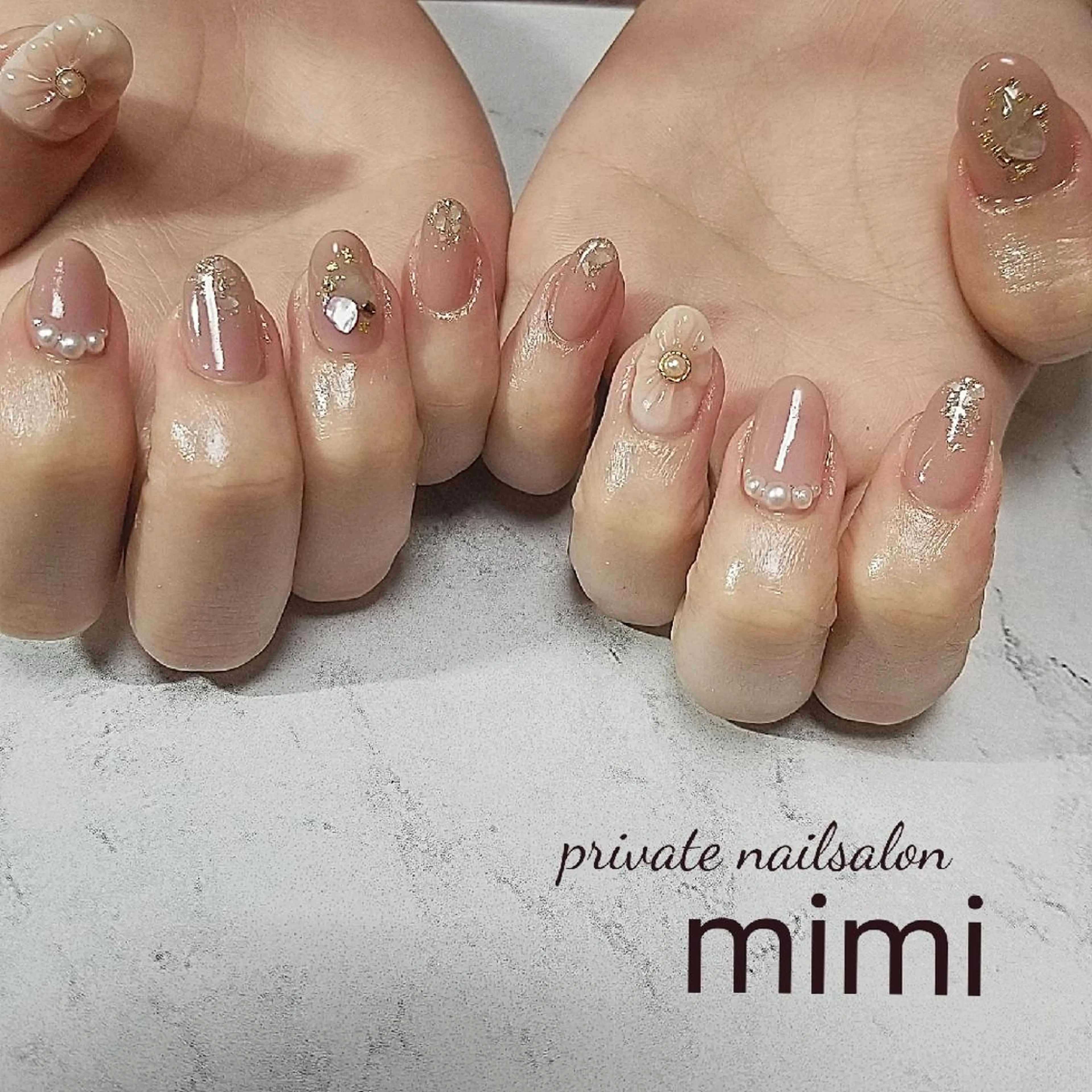 ネイル フラワーネイル ぷっくりネイル 博多ネイル ｍｉｍｉのネイルデザイン