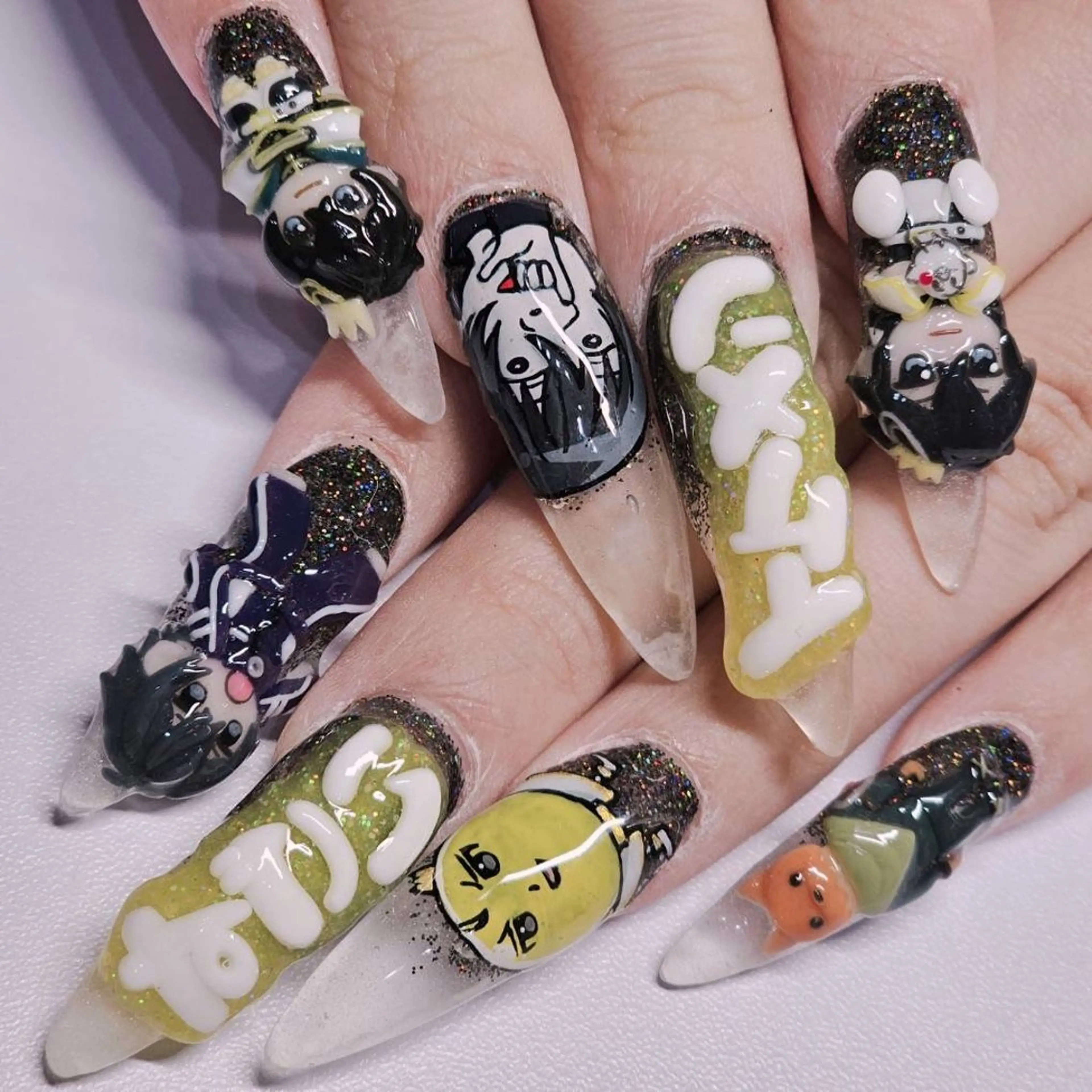 ネイル アートネイル クリアネイル グラデーション ラメ(グリッター) ハンドネイル よしだ ひろきのネイルデザイン