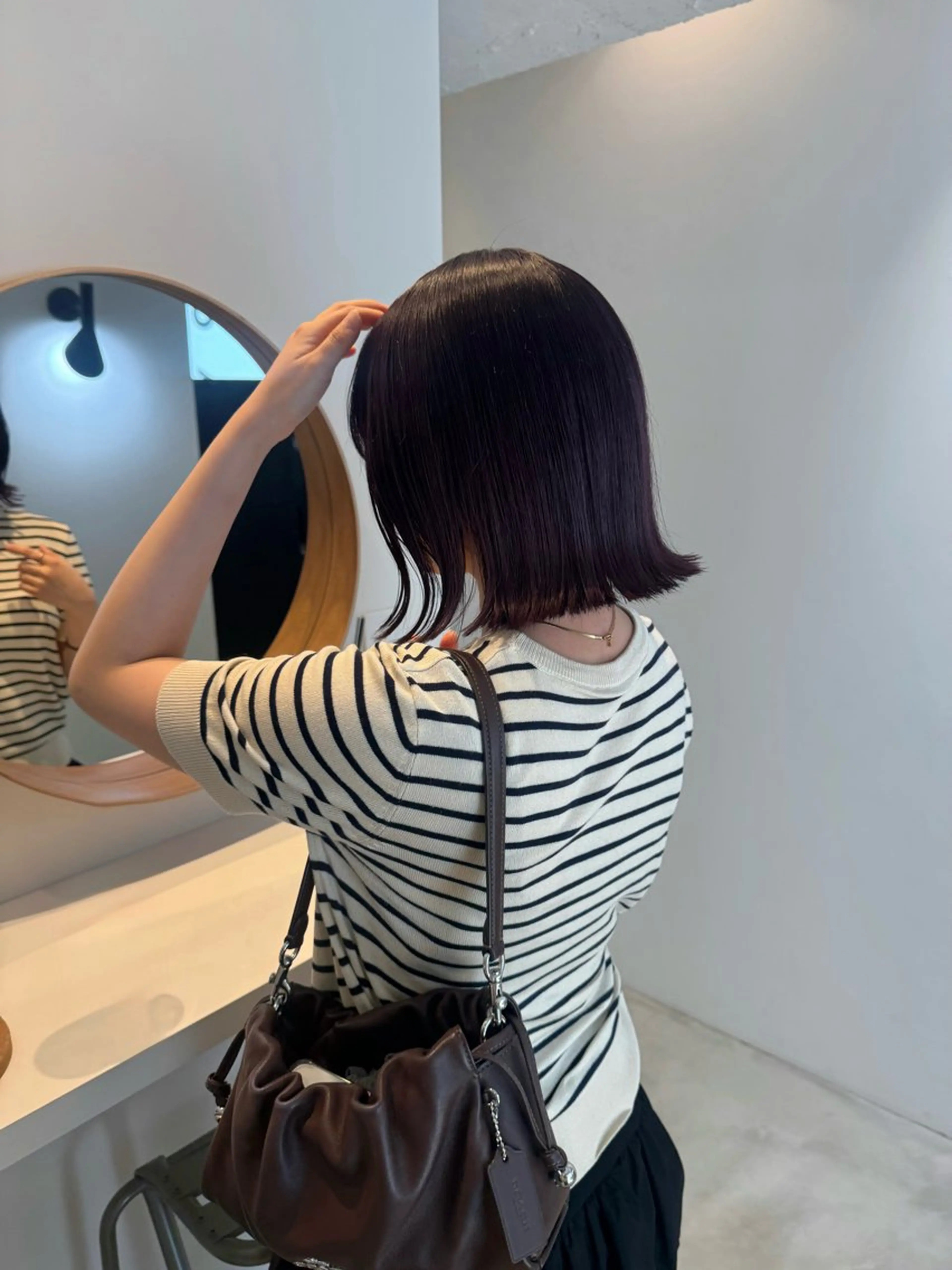 ミディアム カット ヘアカラー トリートメント ALLYS 渋谷店所属・最高級の艶のある カラーmei🎨のヘアスタイル