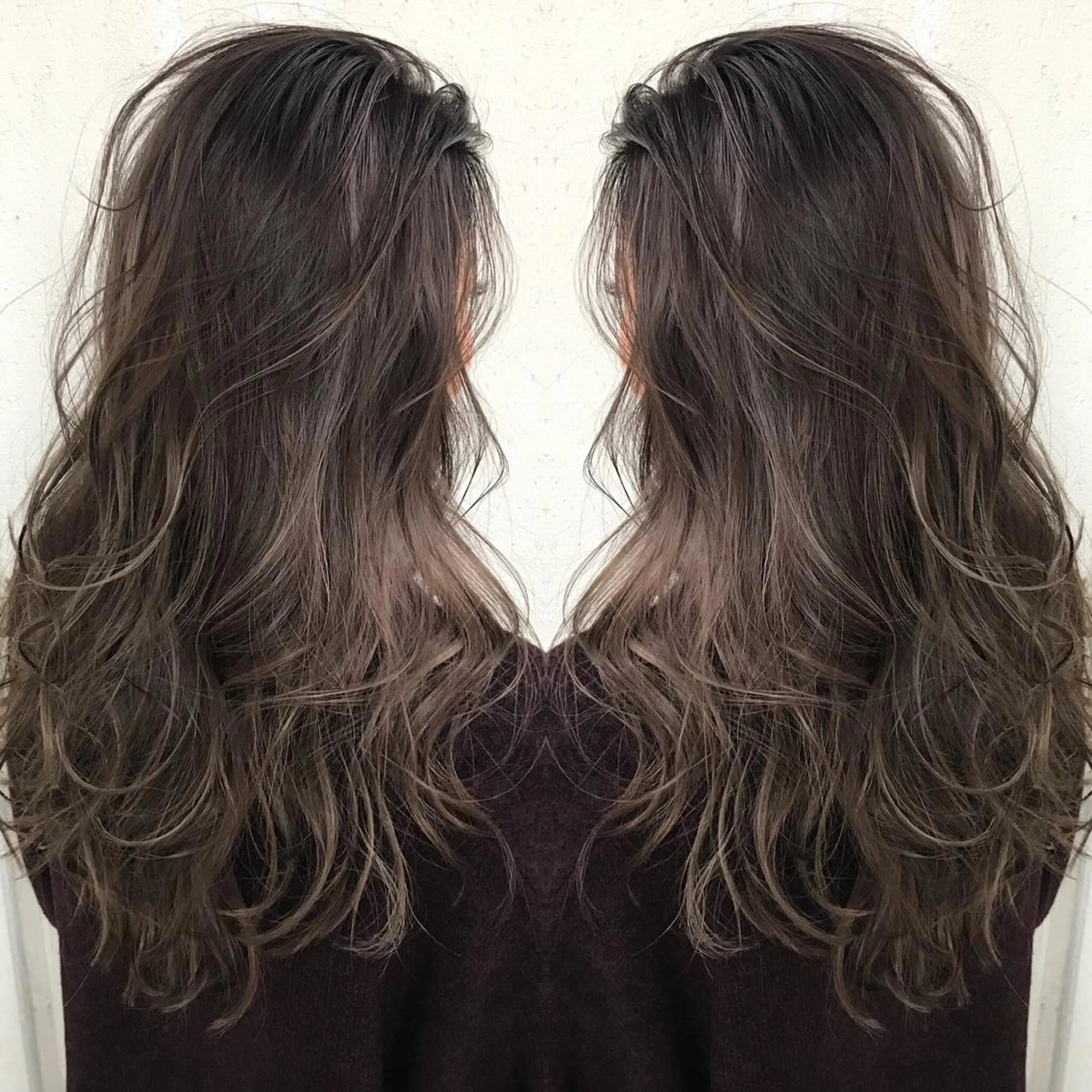 ロング カラー ヘアアレンジ ネイル ハイライトカラー 外国人風カラー ハイライト addict所属・井坂 弘人のヘアスタイル