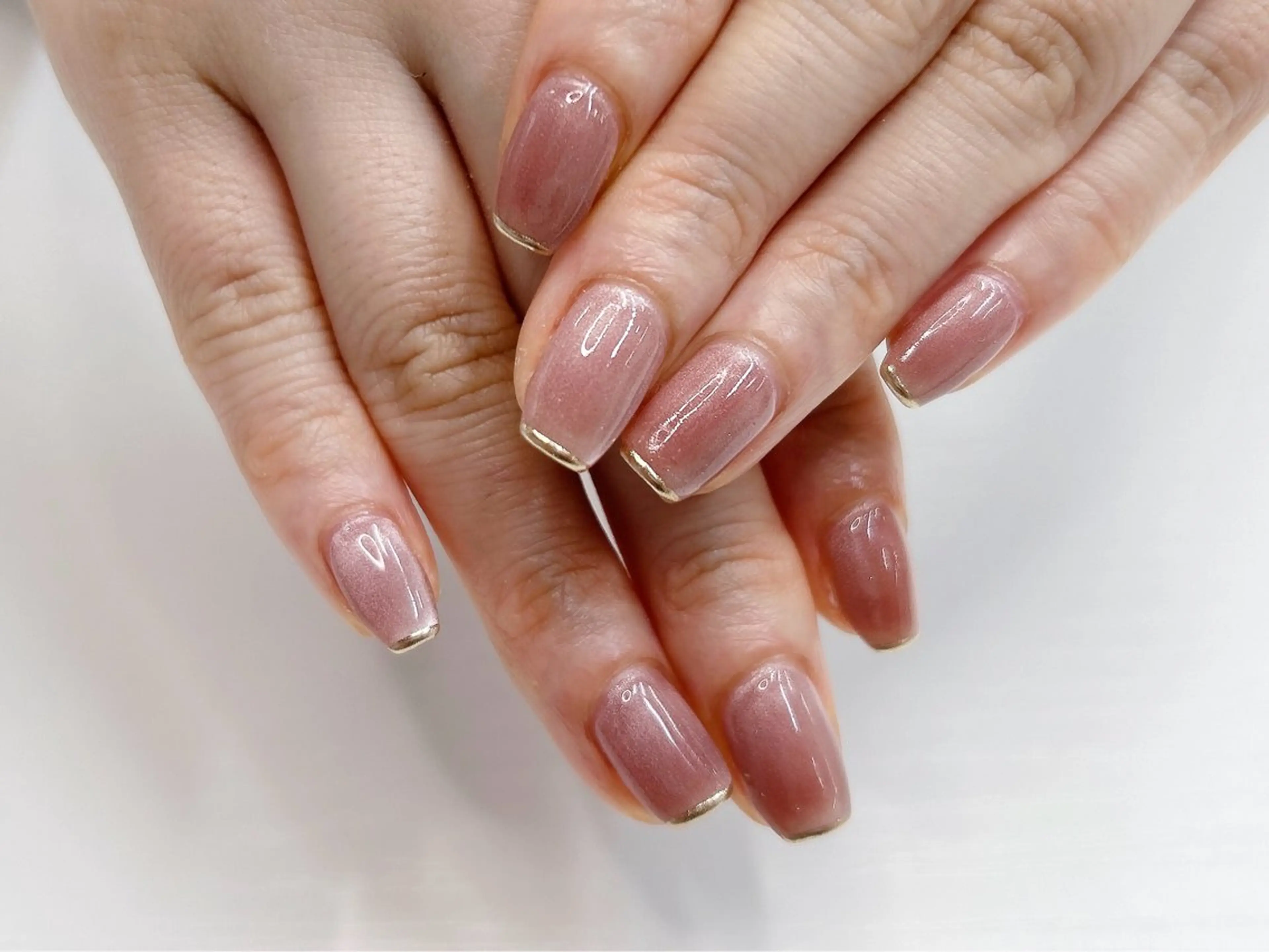 ネイル 桜ネイル フレンチネイル マグネットネイル ミラーネイル オフィスネイル ハンドネイル Forca total studio所属・Forca Airaのネイルデザイン