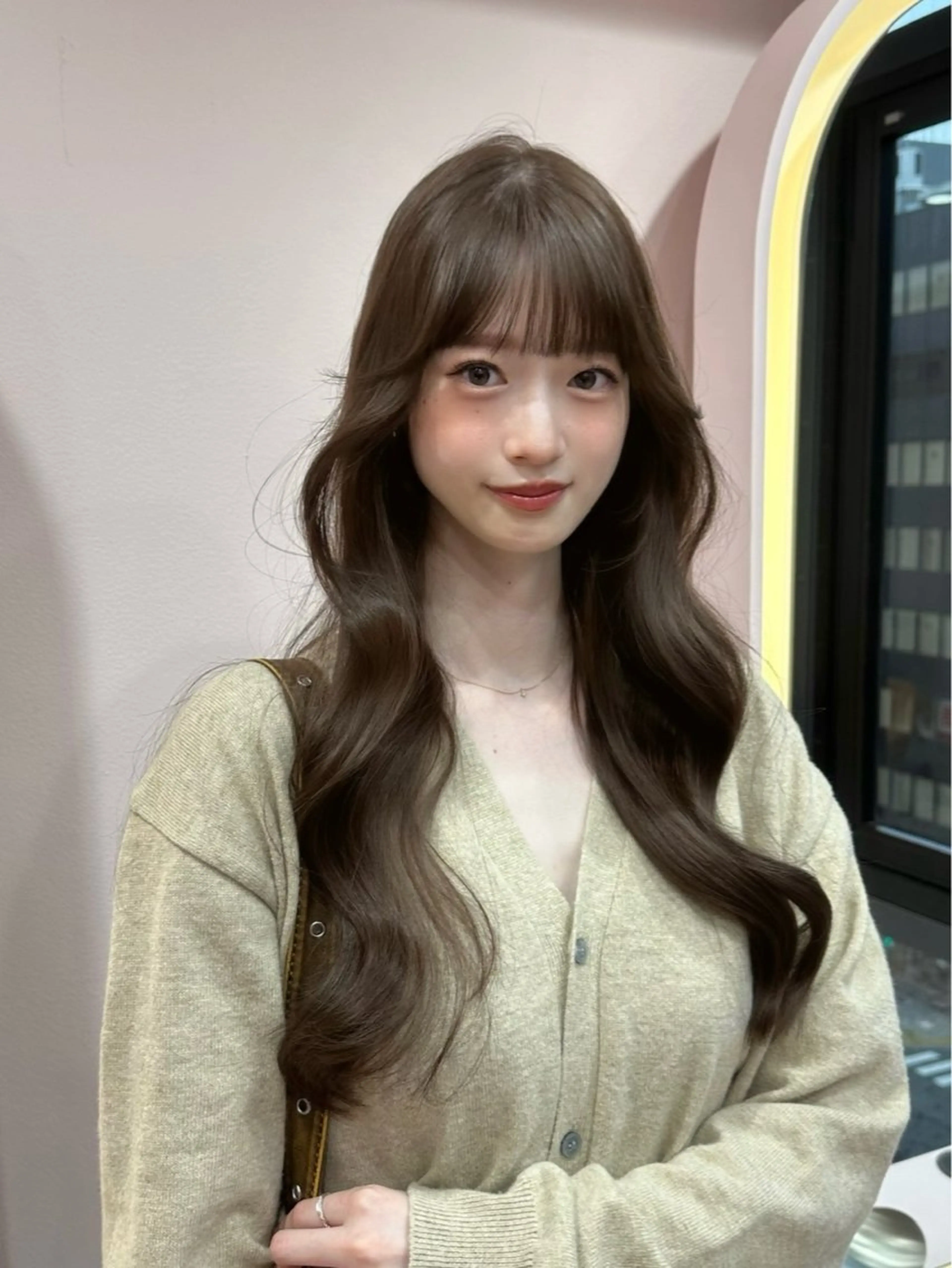ロング ケアカラー ロング カット ヘアカラー 渋谷美容室 Rinaのヘアスタイル