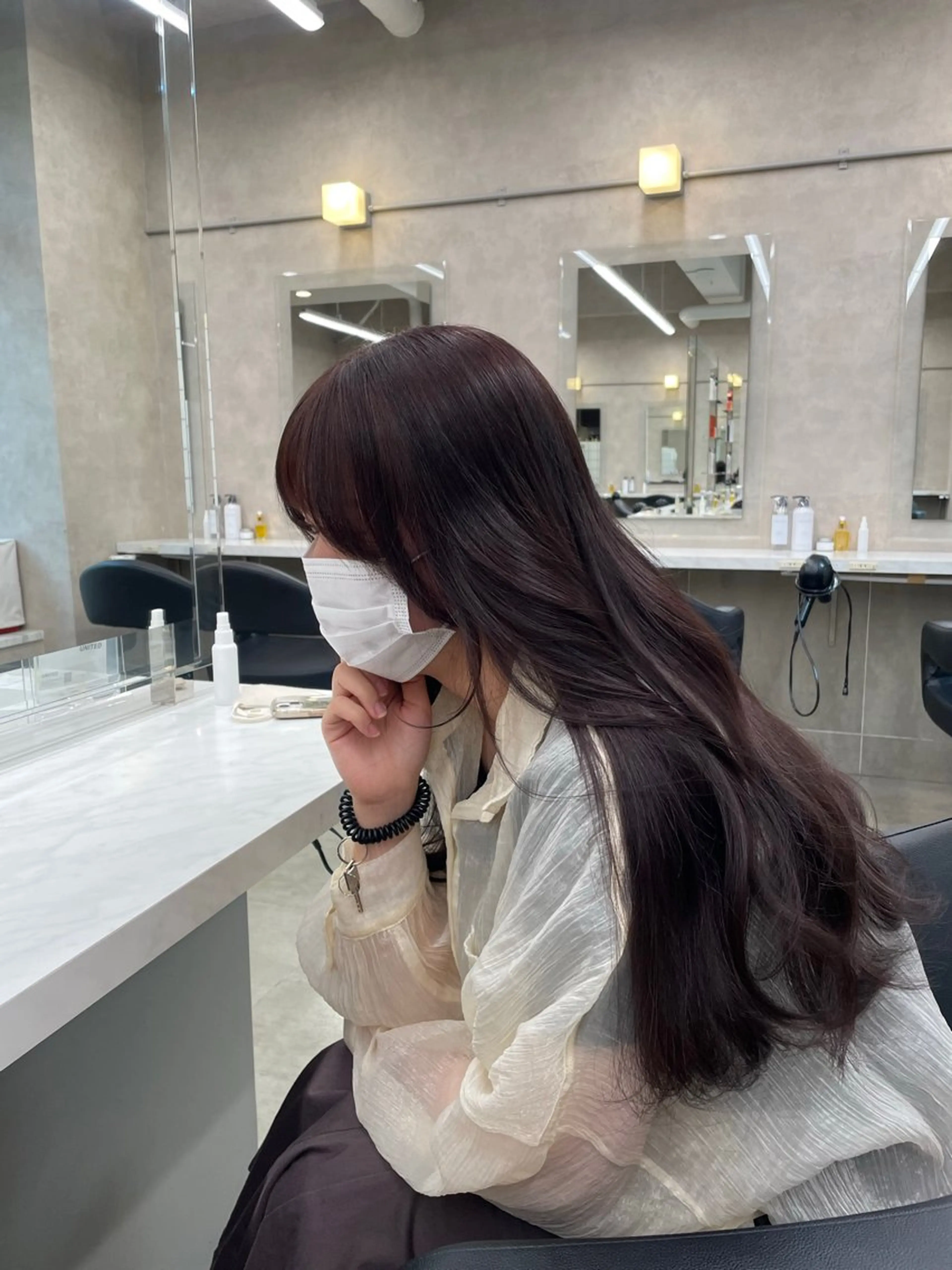 ロング カラー ブラウンカラー ラベンダーカラー 表参道ハッシュカット レイヤー/リノンのヘアスタイル