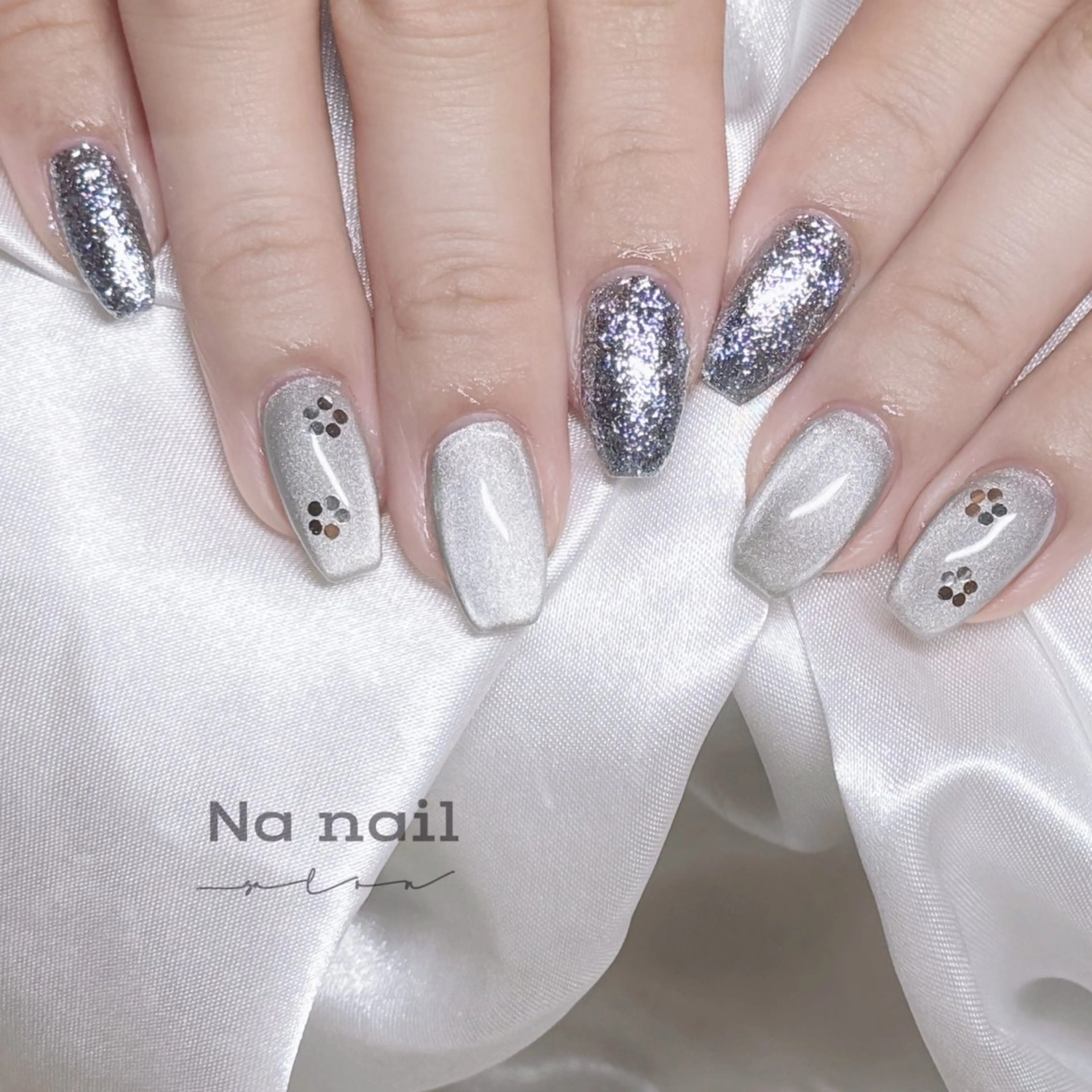 ネイル ホログラムネイル マグネットネイル ハンドネイル ハンドケア CC Nail 高田馬場のネイルデザイン