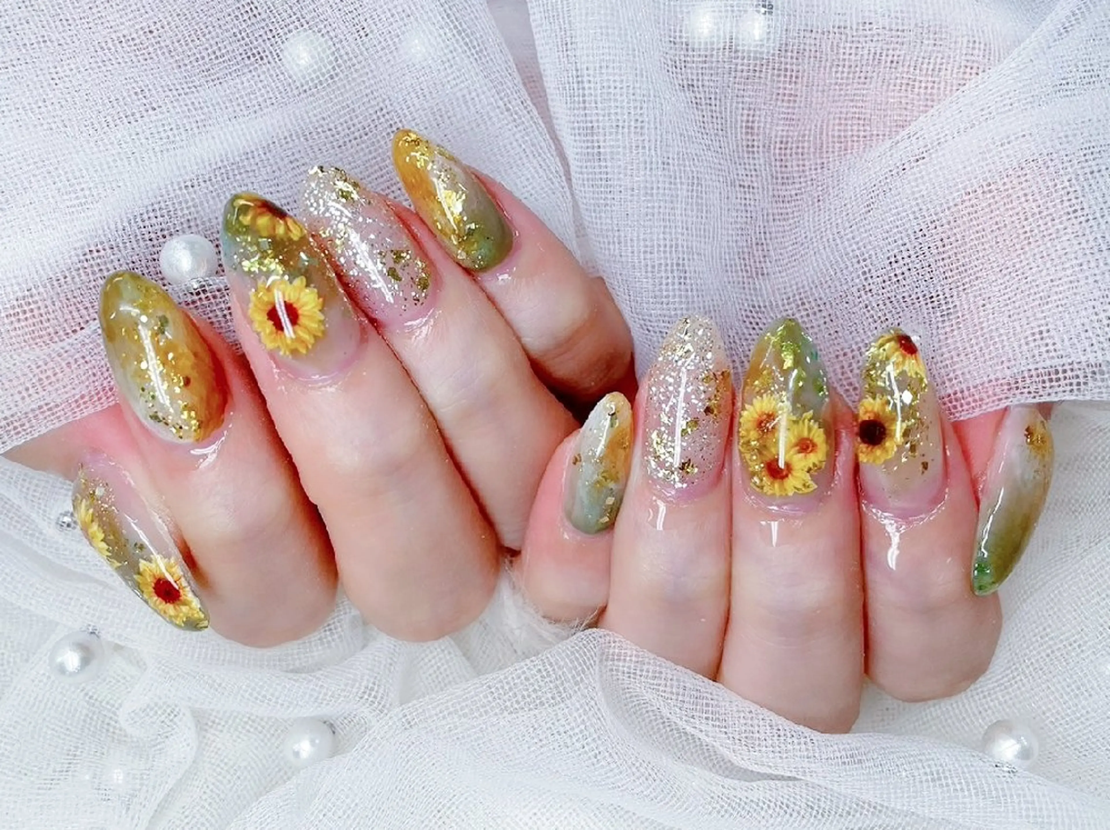 ネイル フラッシュネイル フレンチネイル キラキラネイル ラメ(グリッター) マグネットネイル Chouette Nailのネイルデザイン