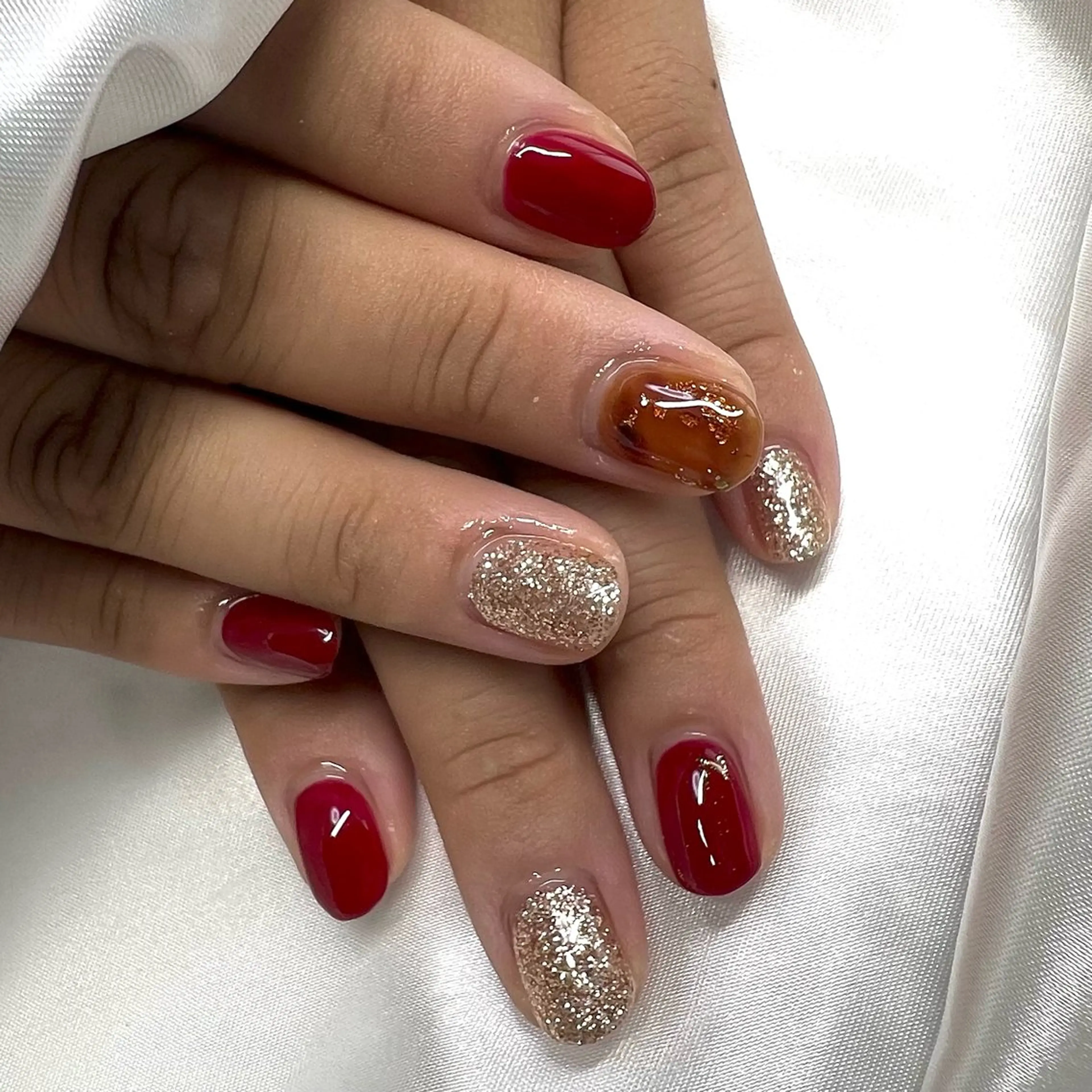 秋のべっ甲ネイル🍂✨の写真