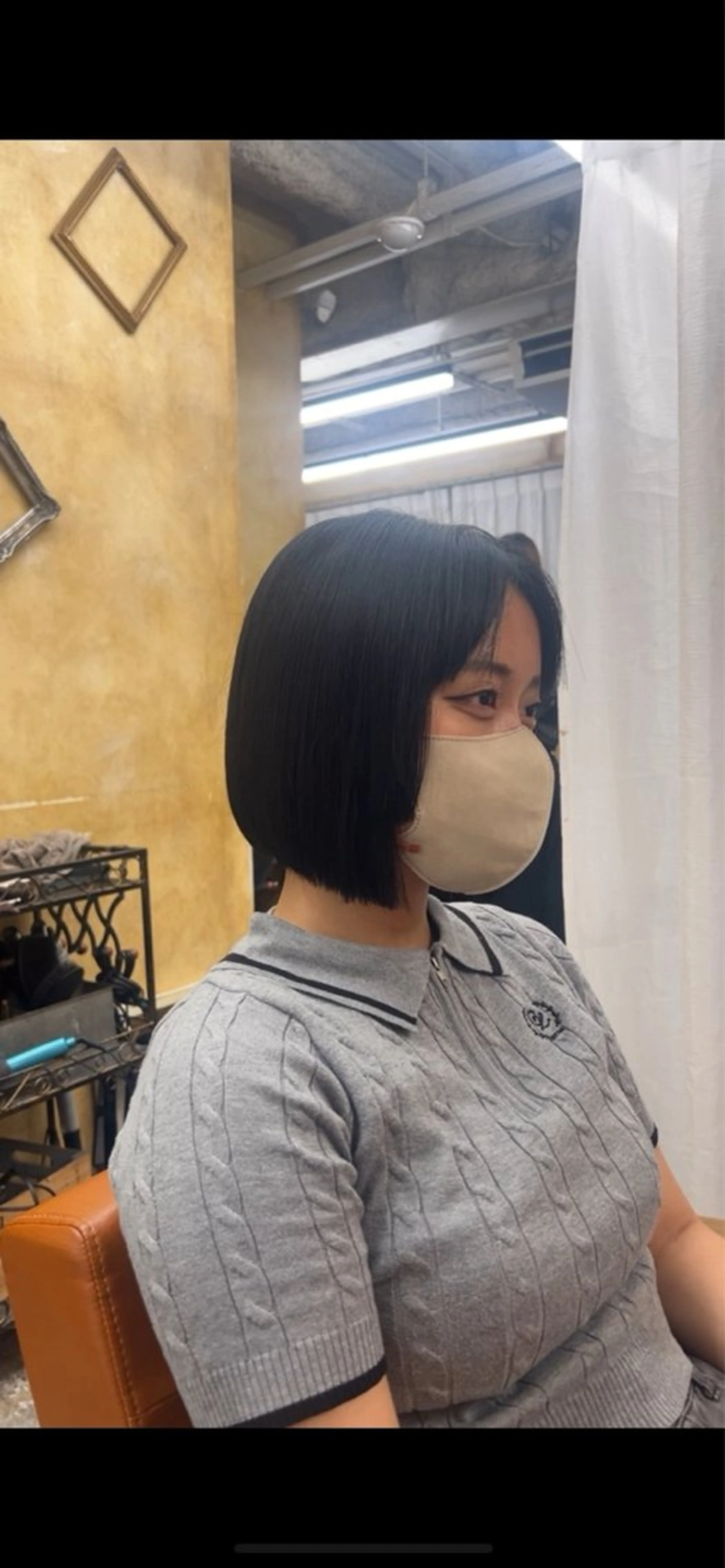 ミディアム カット ともざねゆか UniQのヘアスタイル