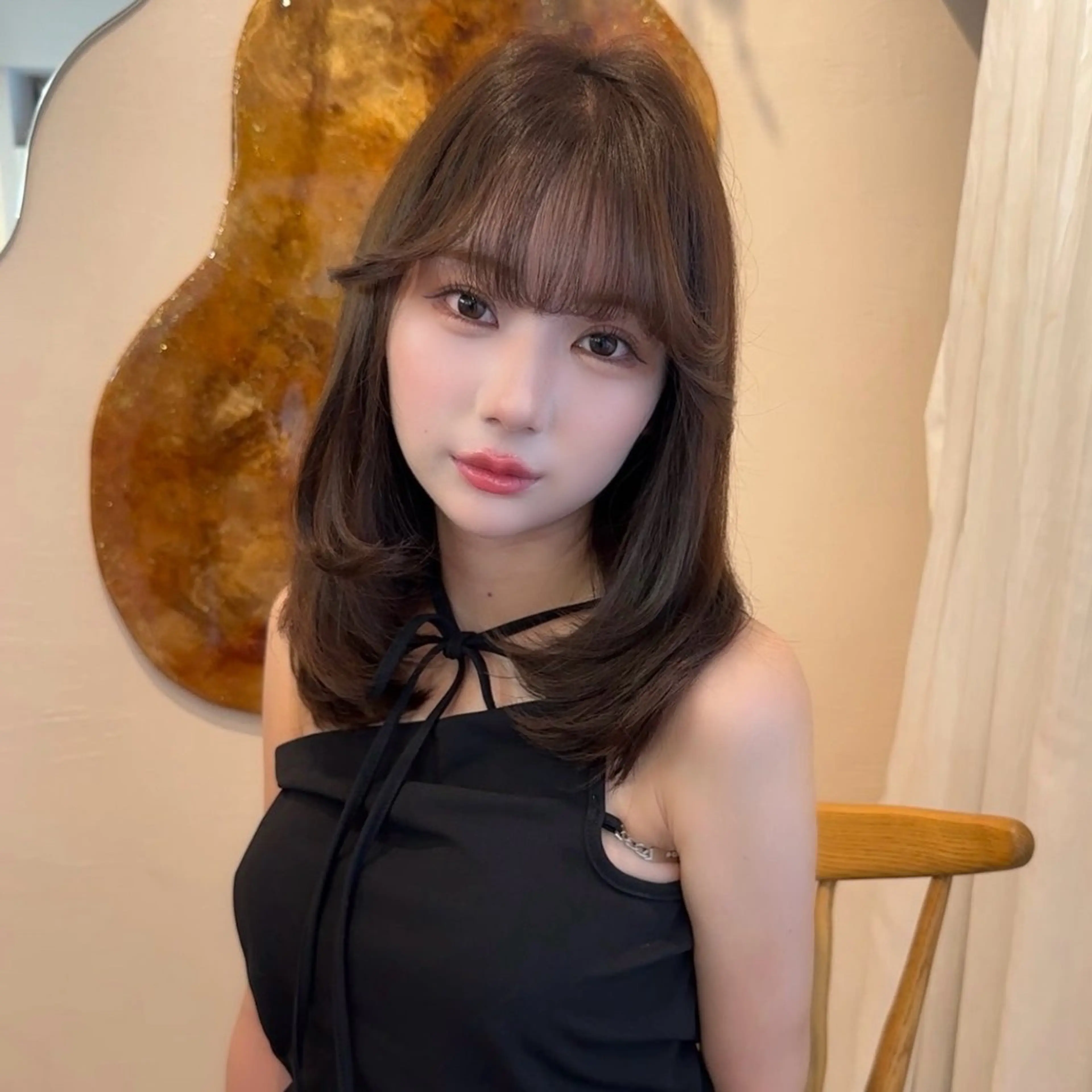 ミディアム カット ヘアカラー トリートメント ♡韓国/レイヤー カット/Ayana♡のヘアスタイル