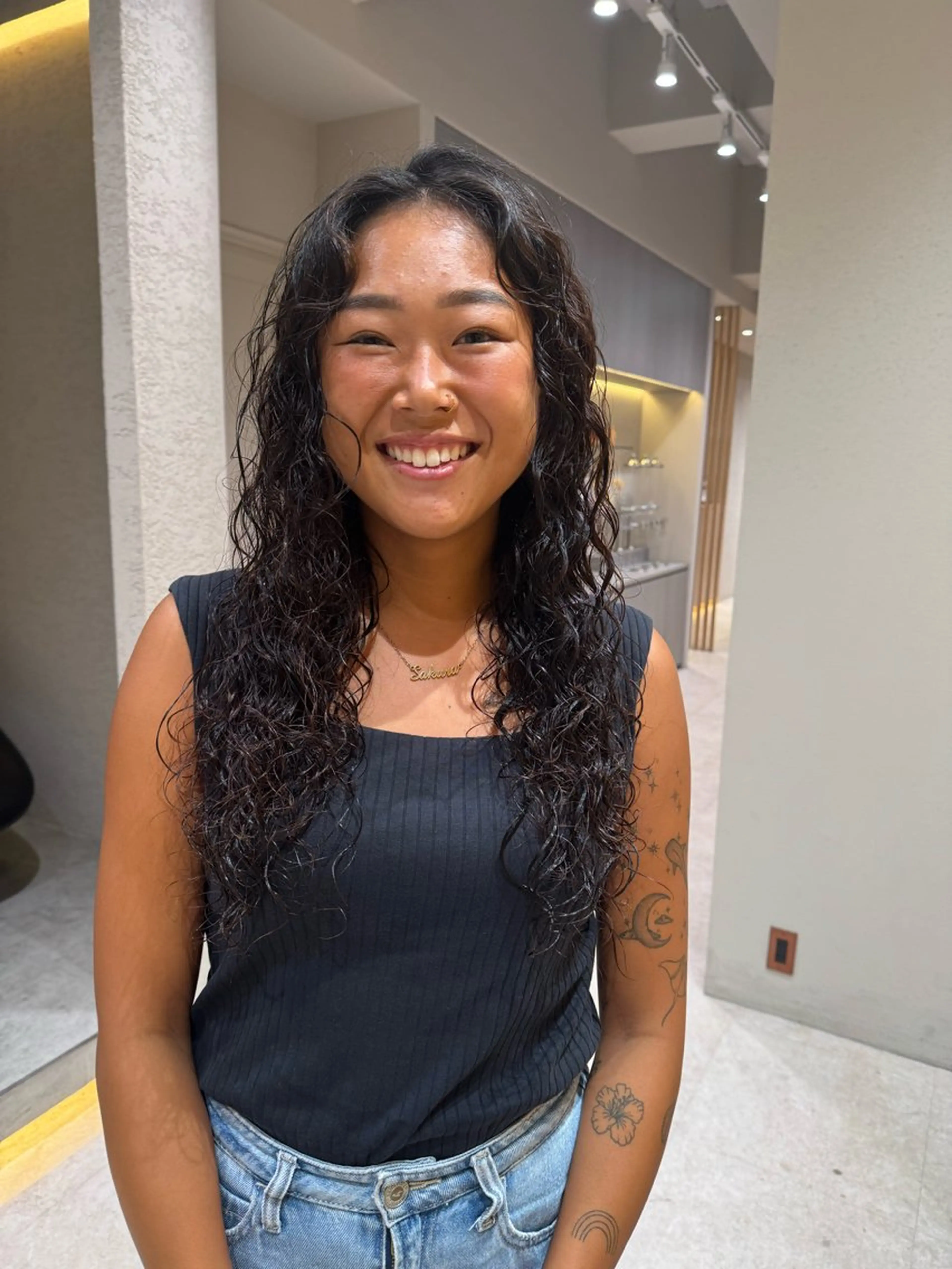 ロング カット パーマ 🩵縮毛矯正・ボブ 岩原朋也🩵のヘアスタイル