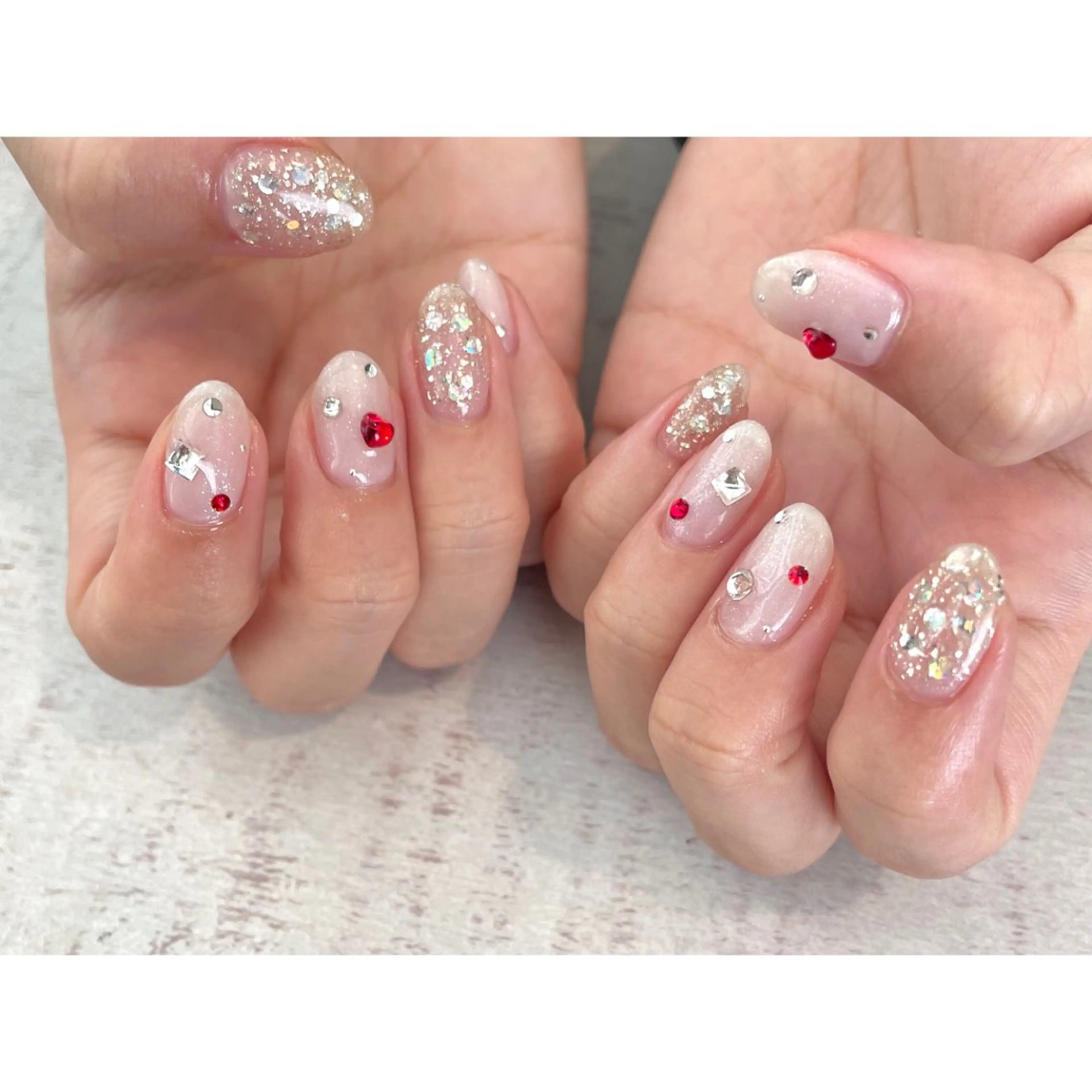 ネイル ハンドネイル 𖡼 yumenoのネイルデザイン