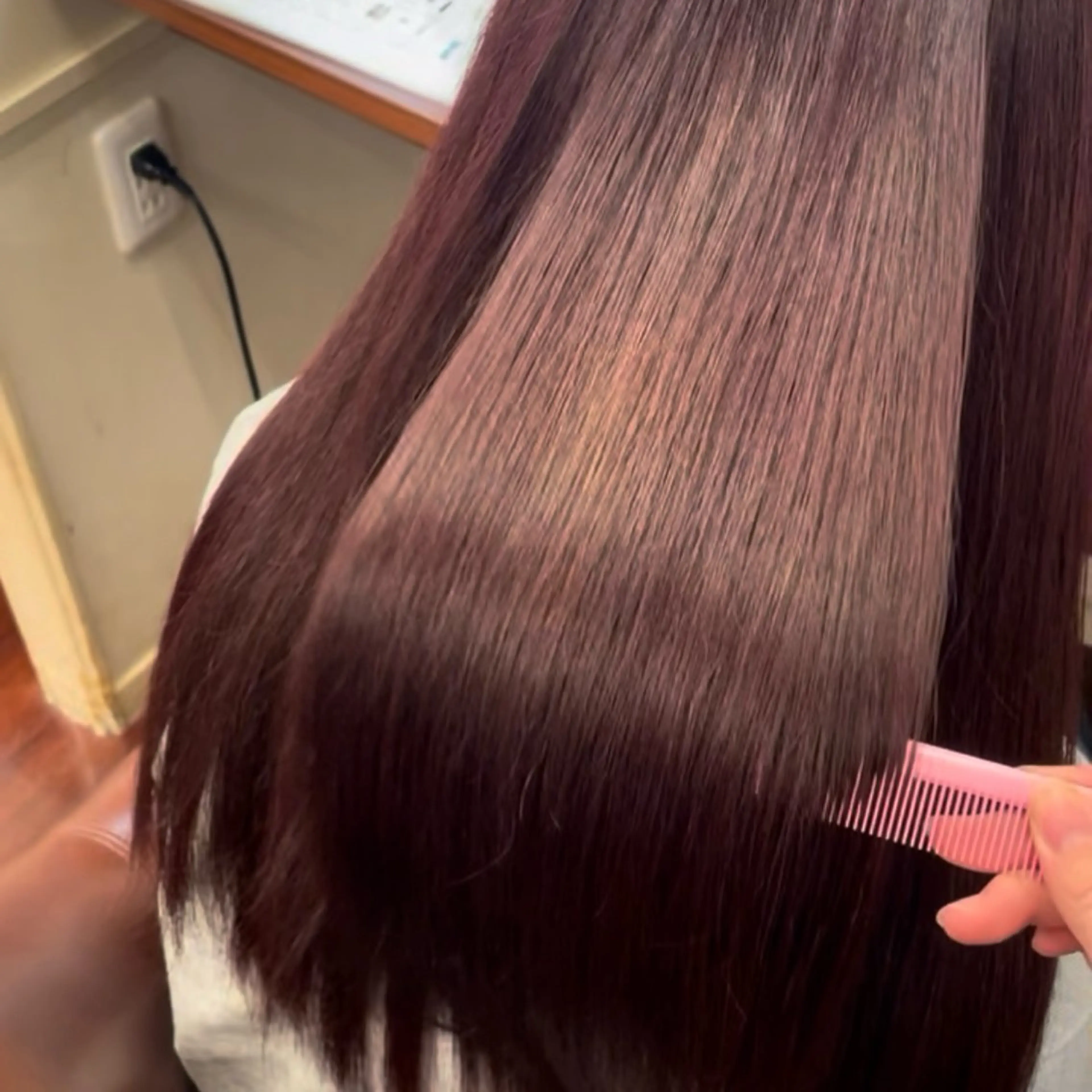 ロング ヘアカラー Clipperループ所属・スダ ユキナ 髪質改善水素カラーのヘアスタイル