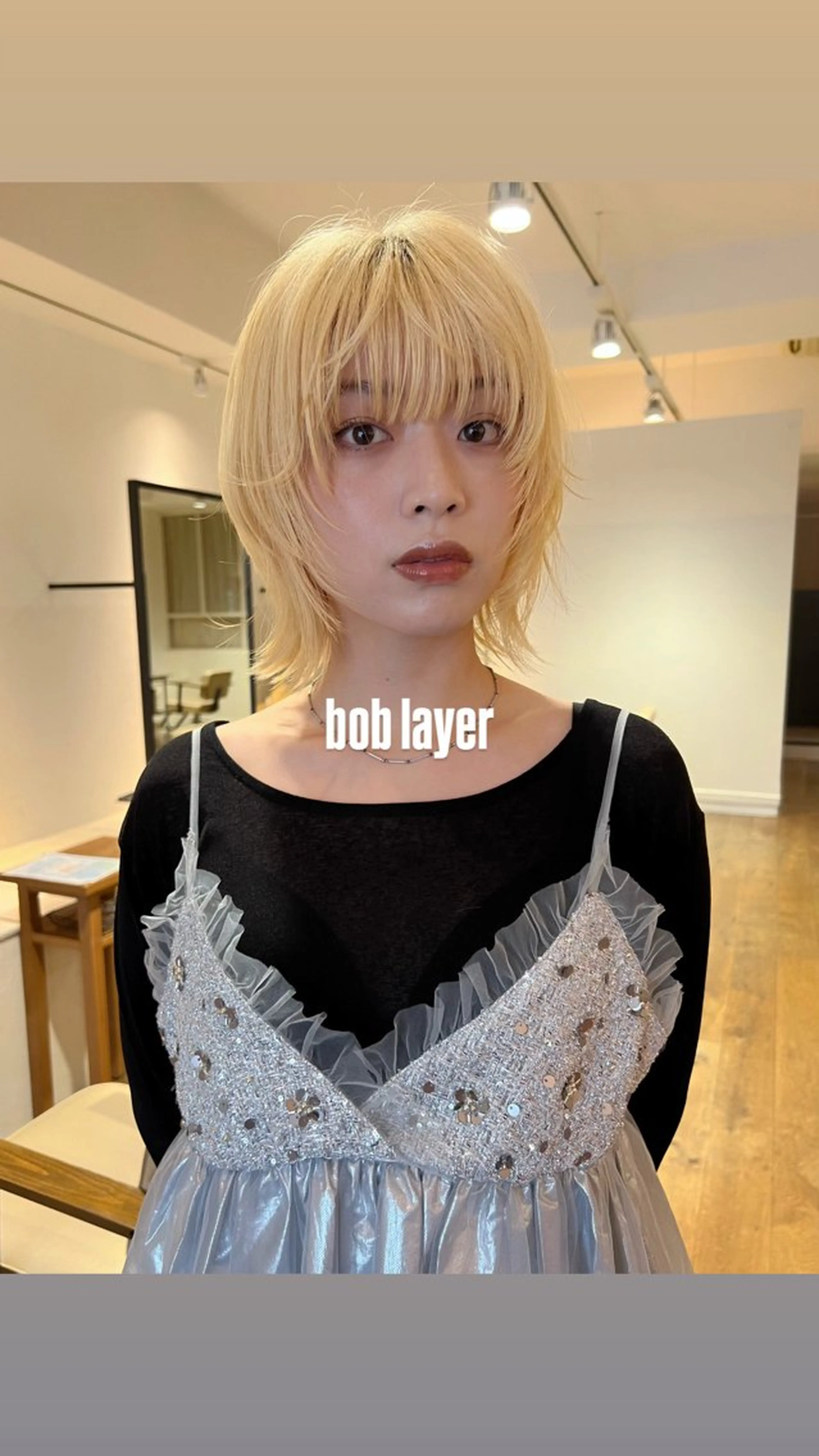 ミディアム カラー KNACK/天王寺 美容室/レイヤーのヘアスタイル