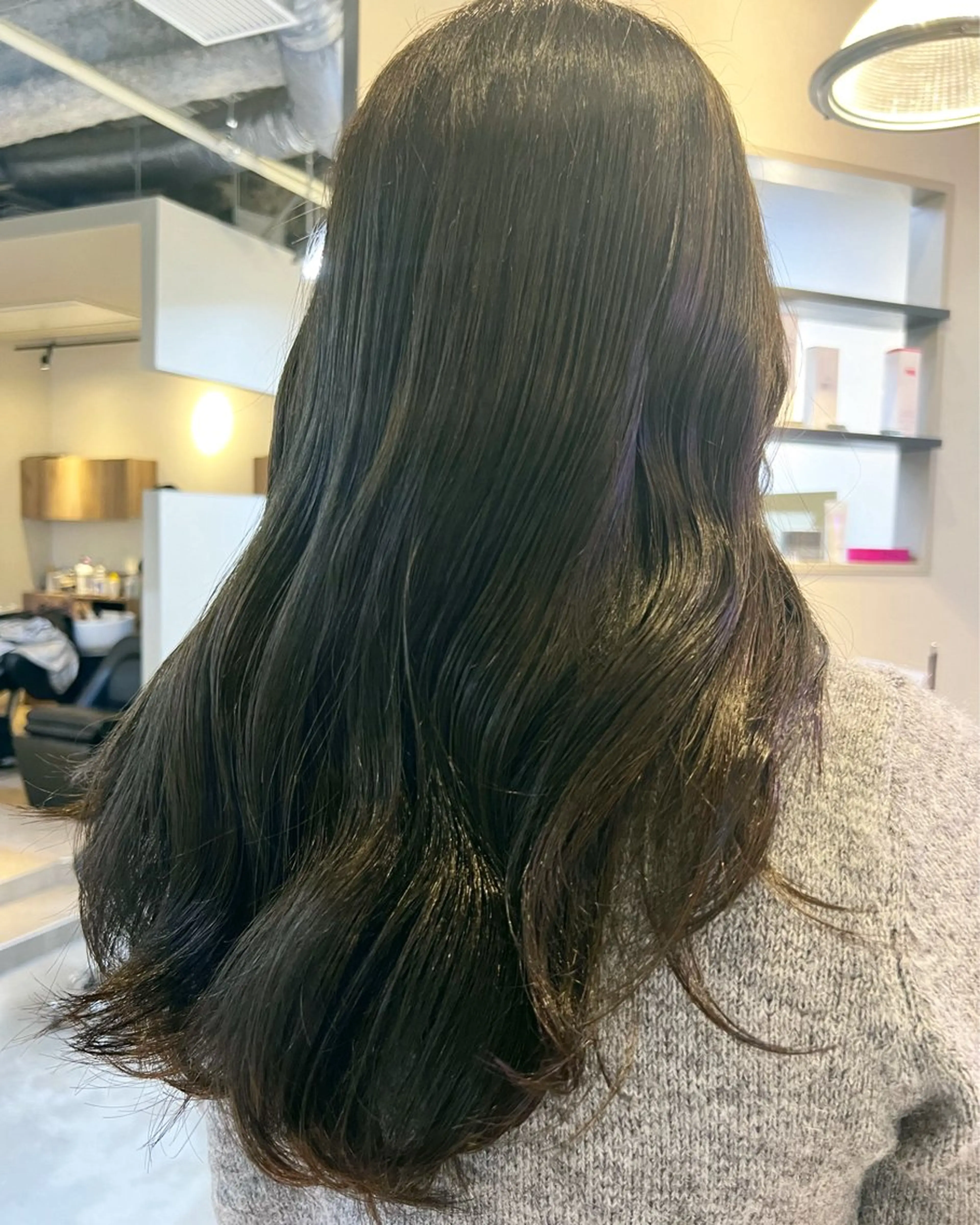 ロング カラー 赤み消しカラー✳️ 井上明日翔💫のヘアスタイル