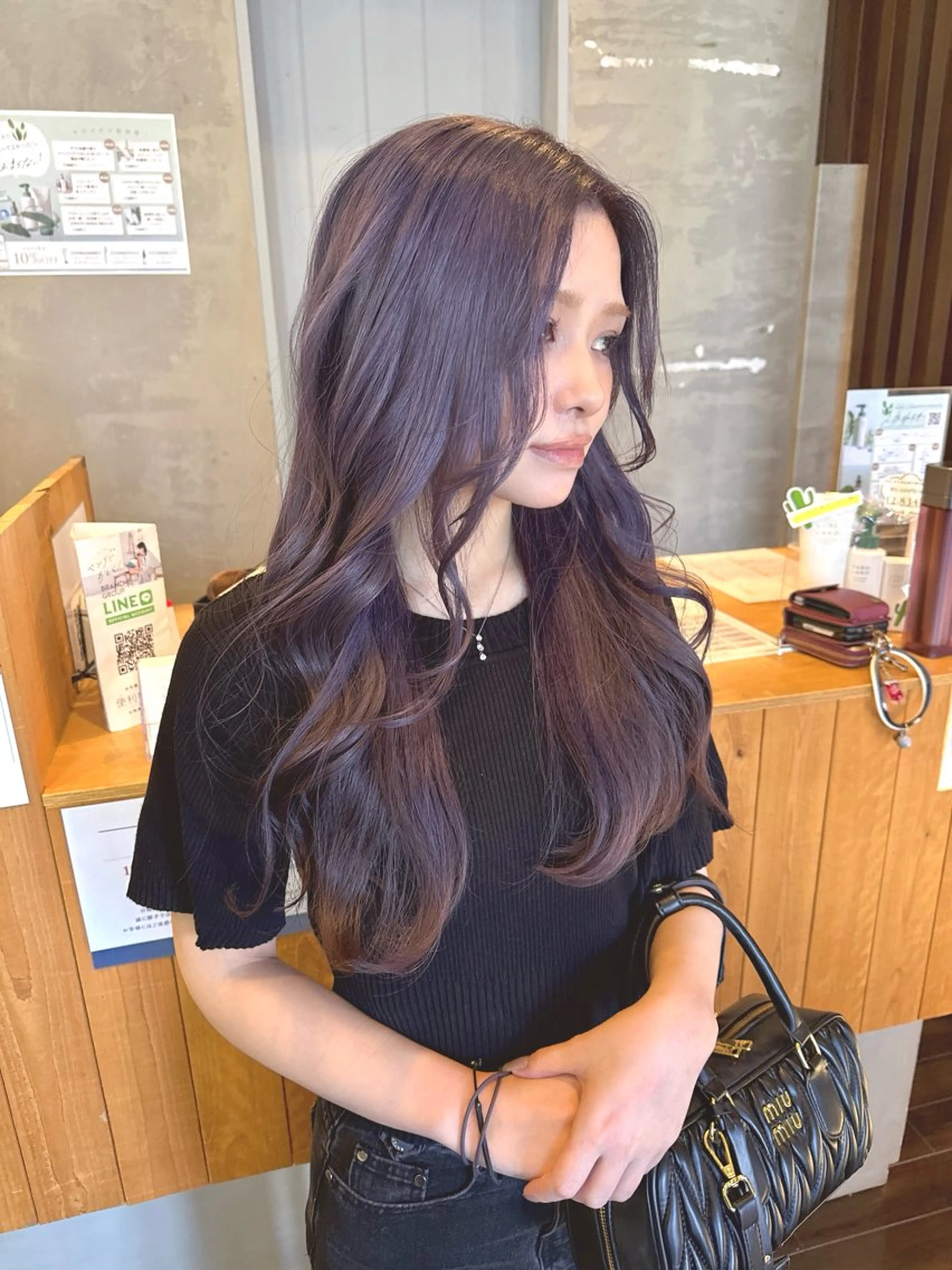 ロング カラー ラベンダーカラー ヘアカラー 具志 正太のヘアスタイル