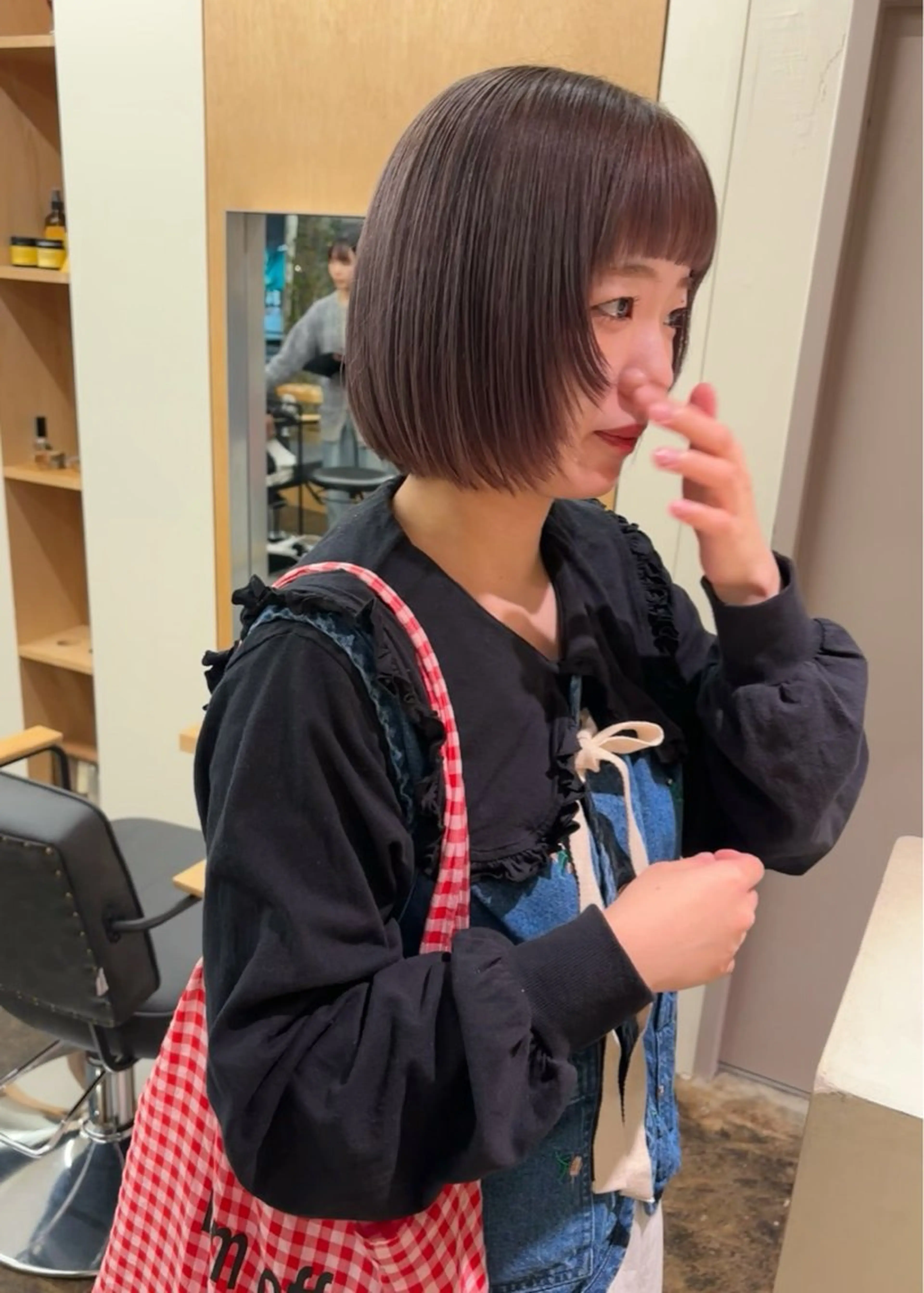 ショート カラー 透明感カラー グレージュ ラベンダーカラー ラベンダーグレージュ ラベンダーグレー カット 西山 紗耶香🪽 透明感カラー/ボブのヘアスタイル