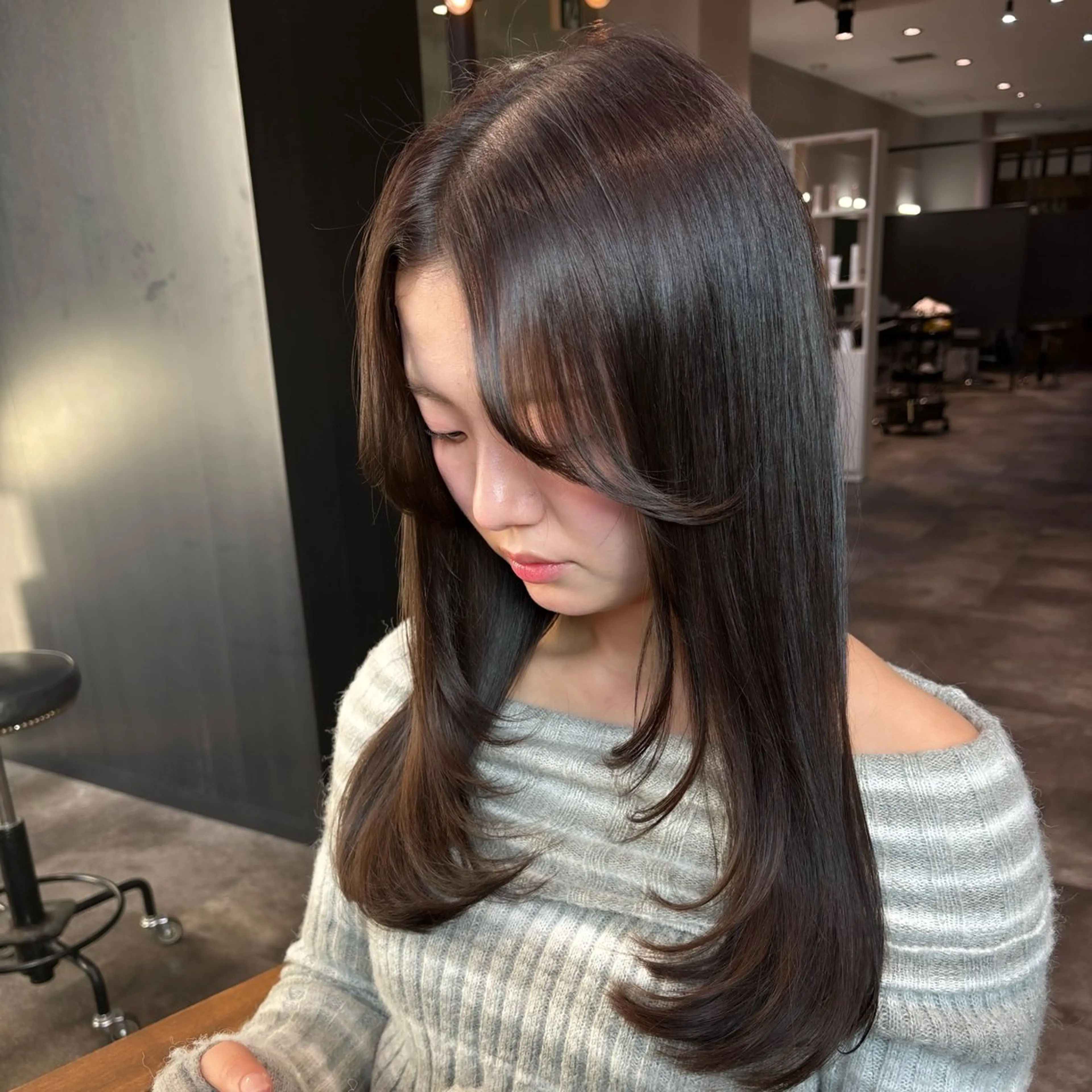 『韓国レイヤー🩶』カット+髪質改善カラー+ハホニコトリートメントの写真